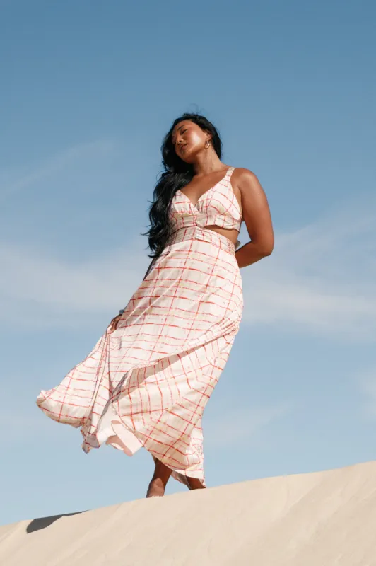 Sydney Maxi Dress - Sunset Check sold by Petal & Pup