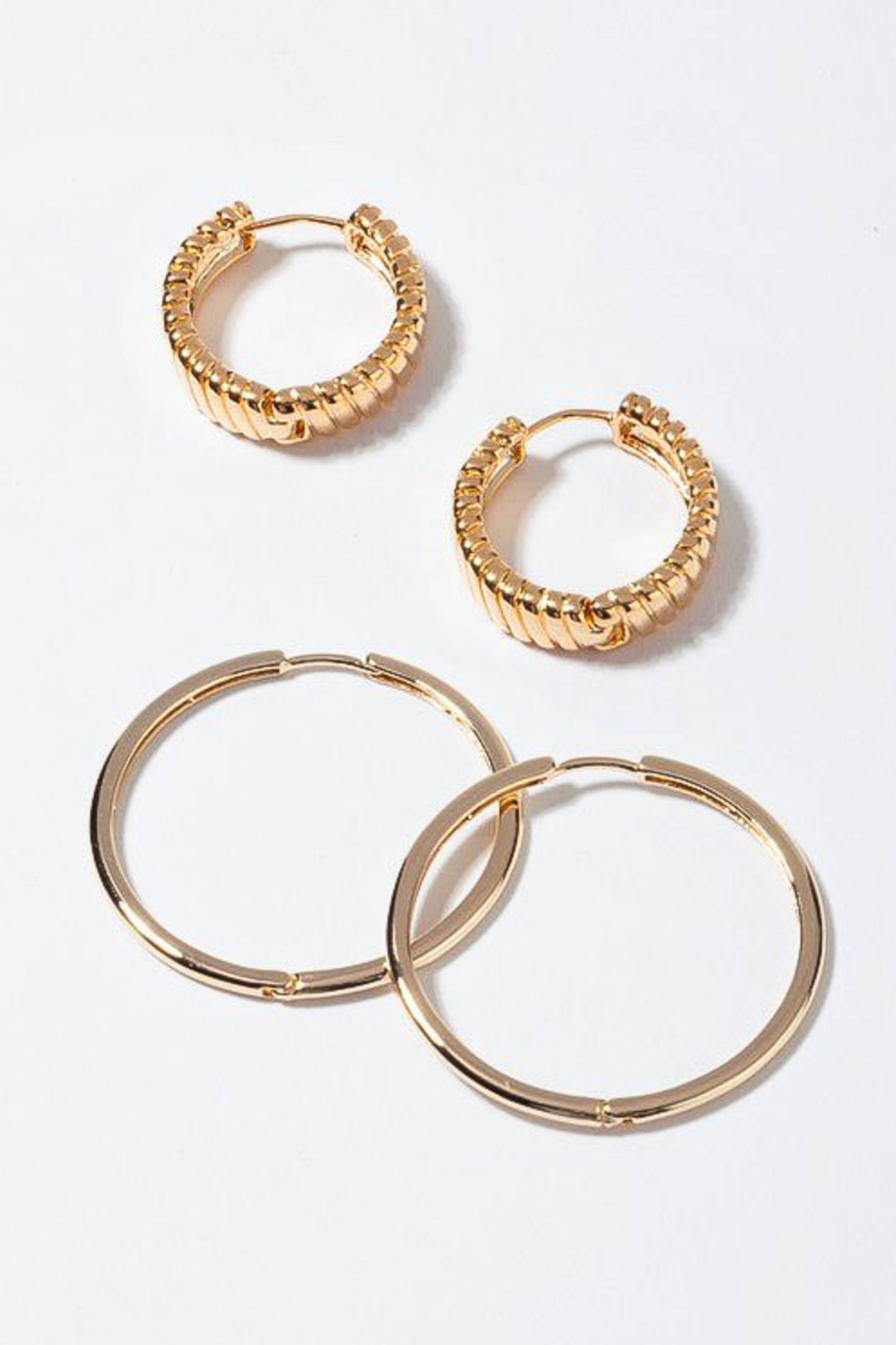 Hoop Earring Set - Gold sold by Petal & Pup