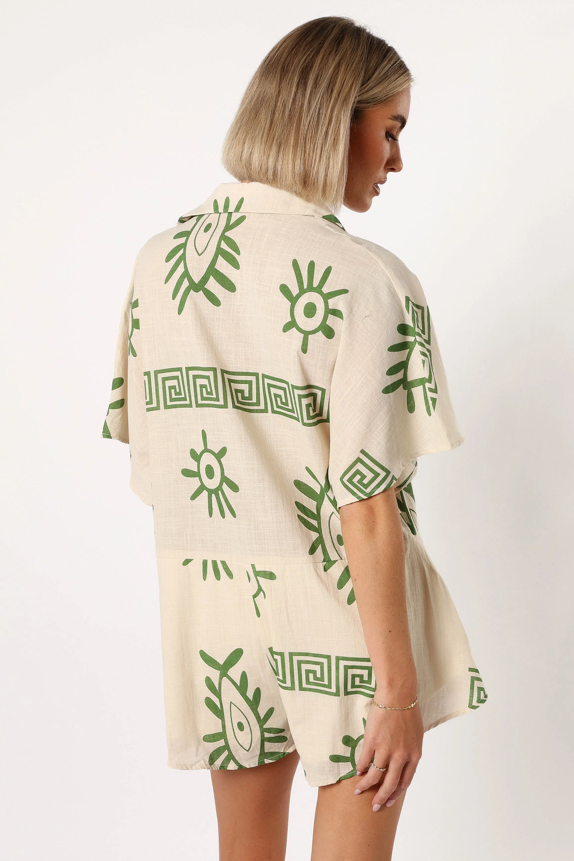 Sebastian Romper - Green Print sold by Petal & Pup product image thumbnail 4