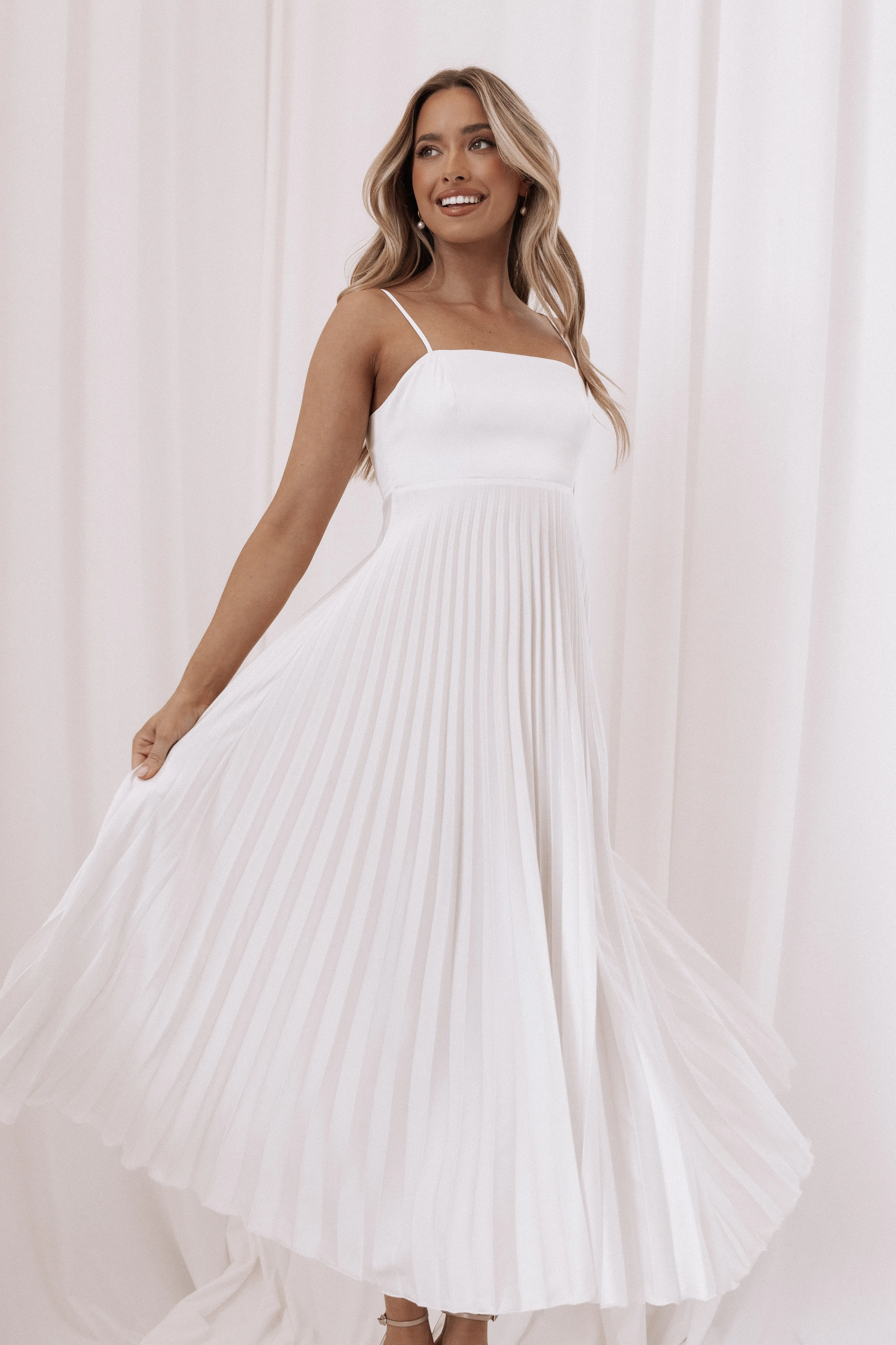 Keegan Maxi Dress - White sold by Petal & Pup