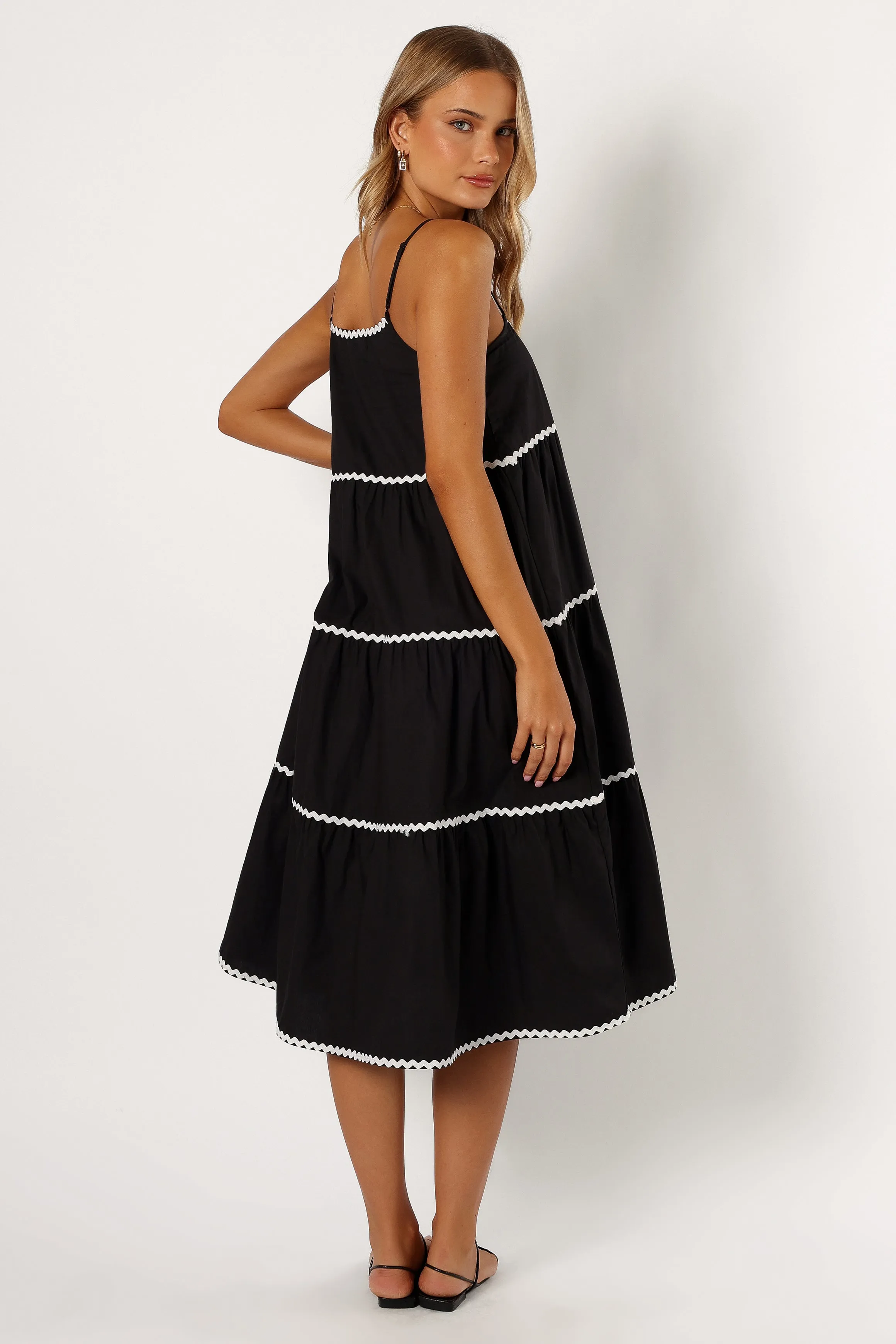 Loella Tiered Midi Dress - Black sold by Petal & Pup product image thumbnail 2
