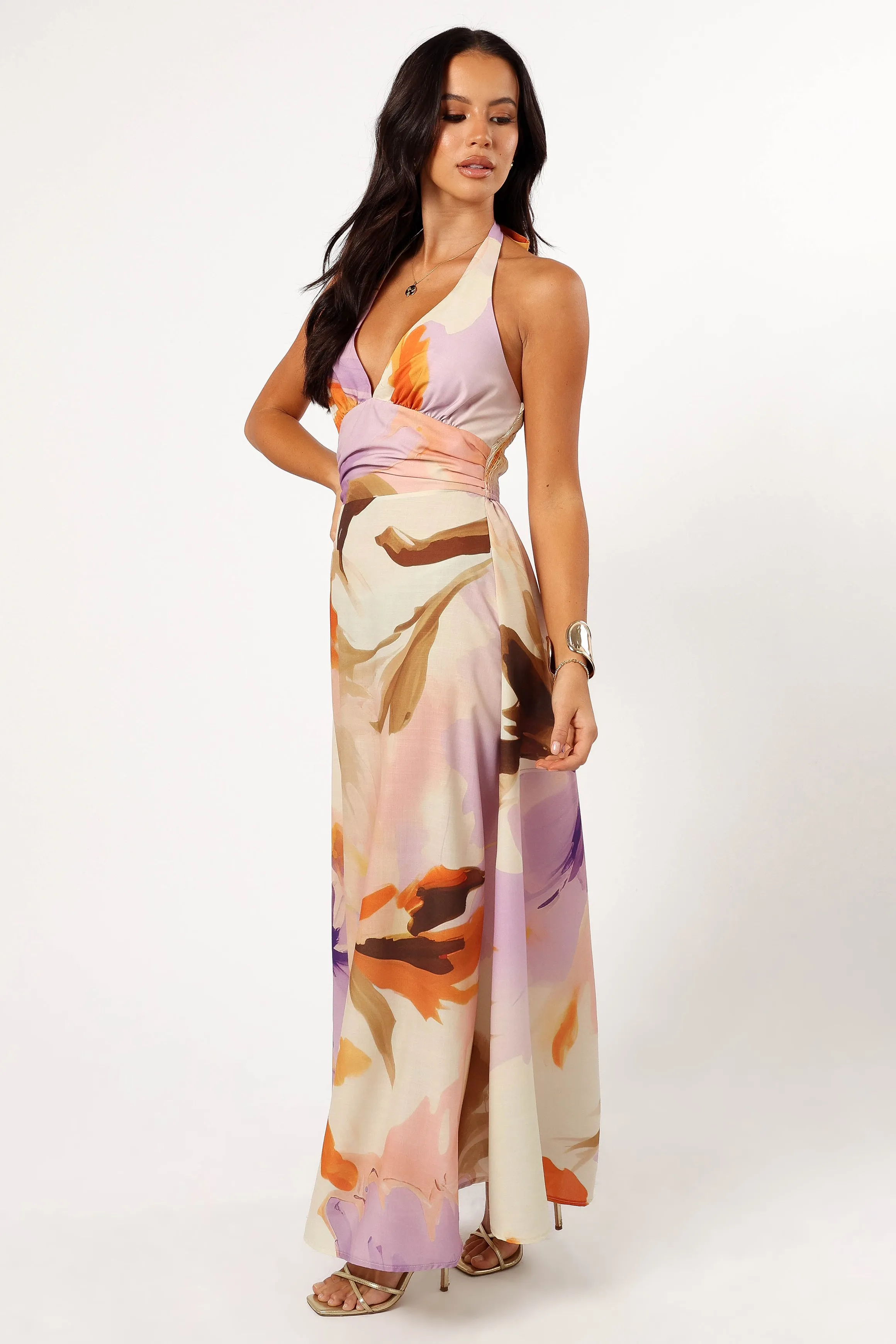 Marie Halterneck Maxi Dress - Multi sold by Petal & Pup product image thumbnail 5