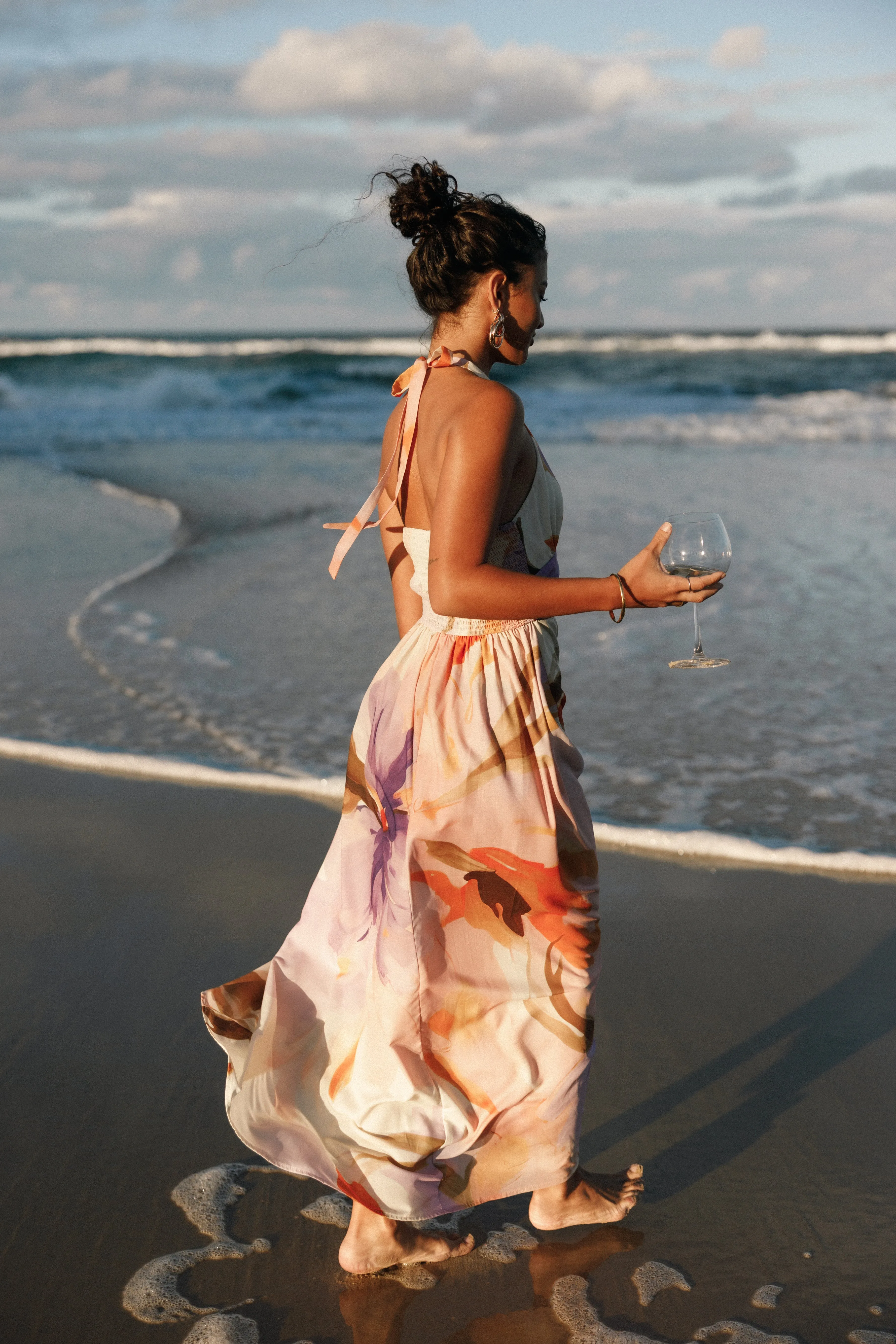 Marie Halterneck Maxi Dress - Multi sold by Petal & Pup product image thumbnail 2