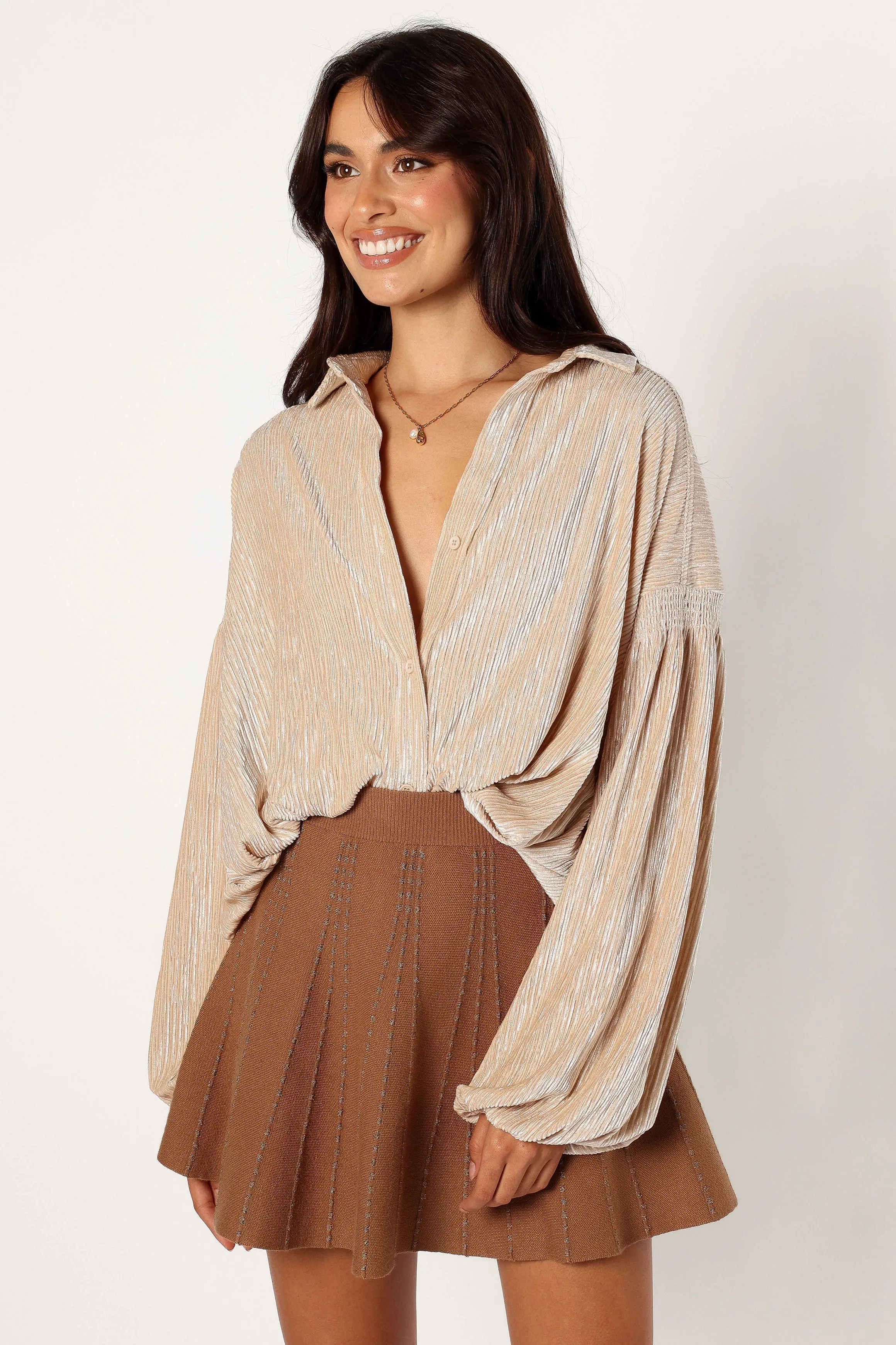 Cadence Long Sleeve Top - Cream sold by Petal & Pup