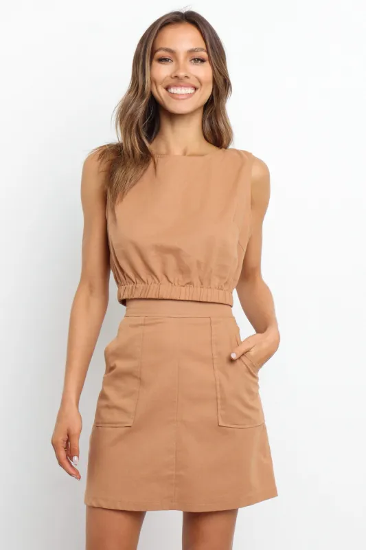 Roslyn Skirt - Tan made by Petal & Pup