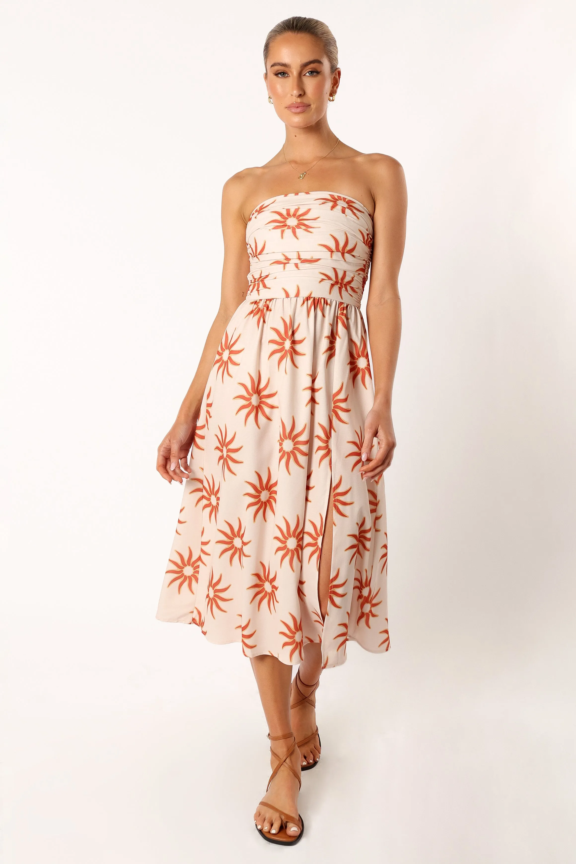Ryder Strapless Midi Dress - Soleil sold by Petal & Pup product image thumbnail 2