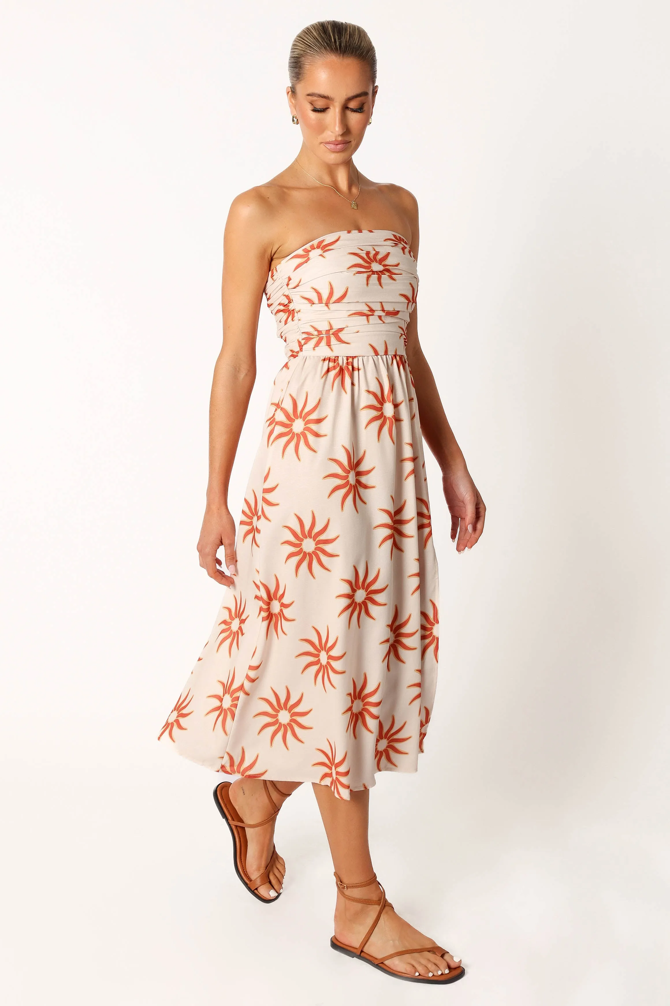 Ryder Strapless Midi Dress - Soleil sold by Petal & Pup product image thumbnail 5