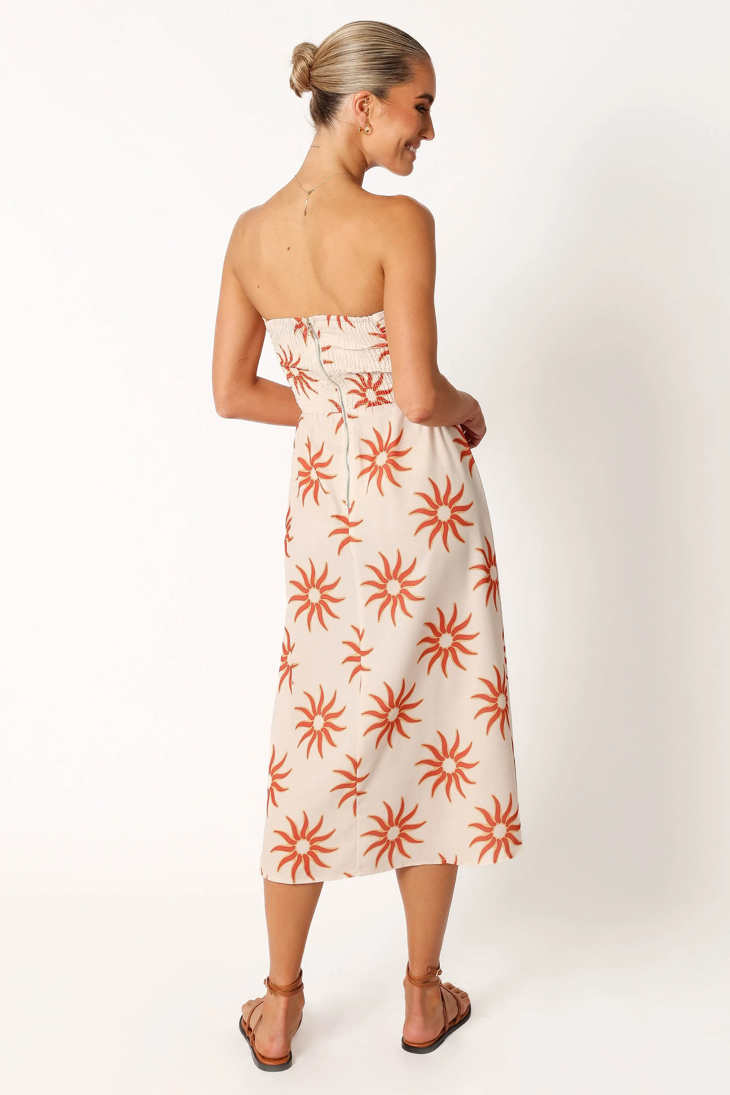 Ryder Strapless Midi Dress - Soleil sold by Petal & Pup product image thumbnail 3