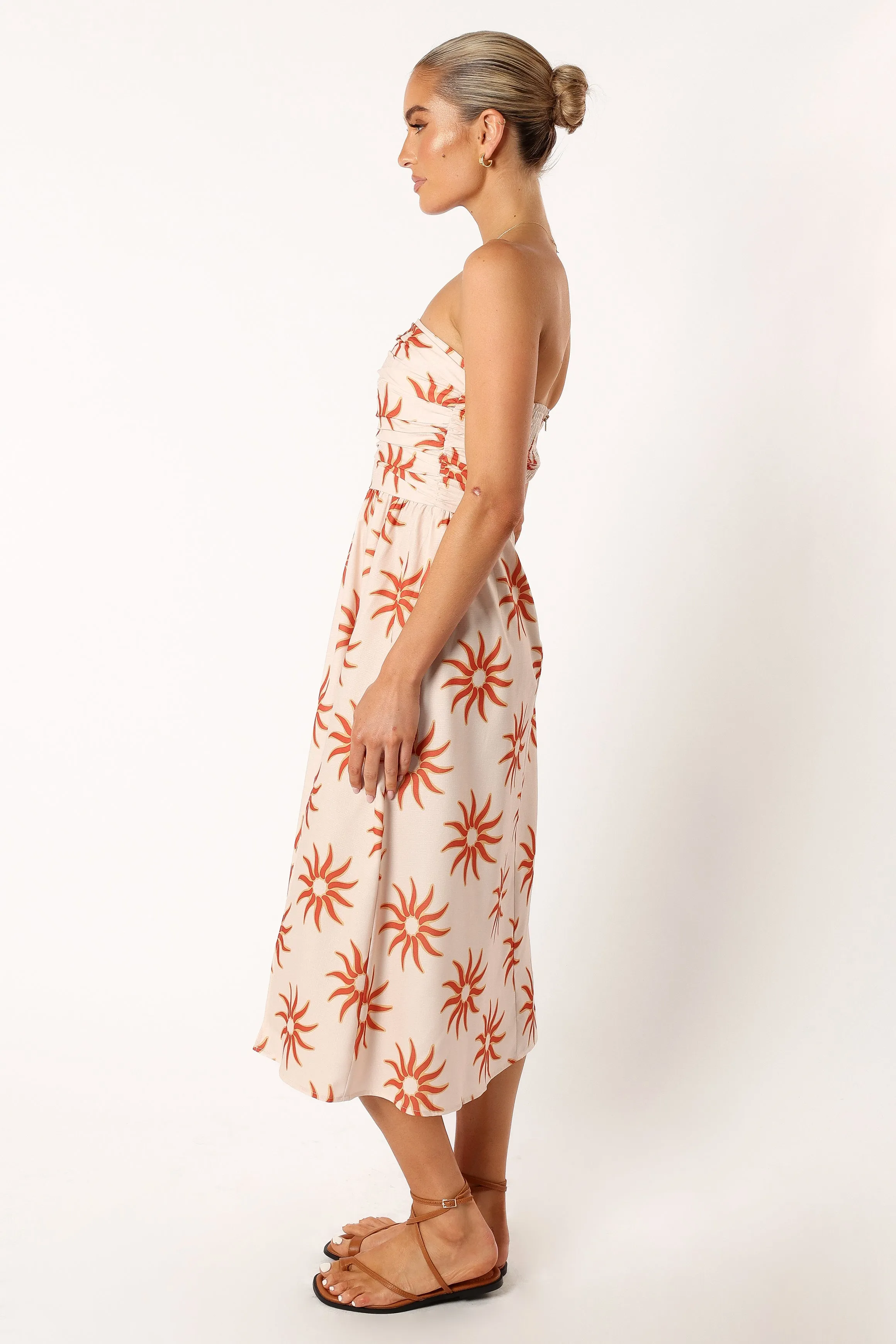 Ryder Strapless Midi Dress - Soleil sold by Petal & Pup product image thumbnail 4