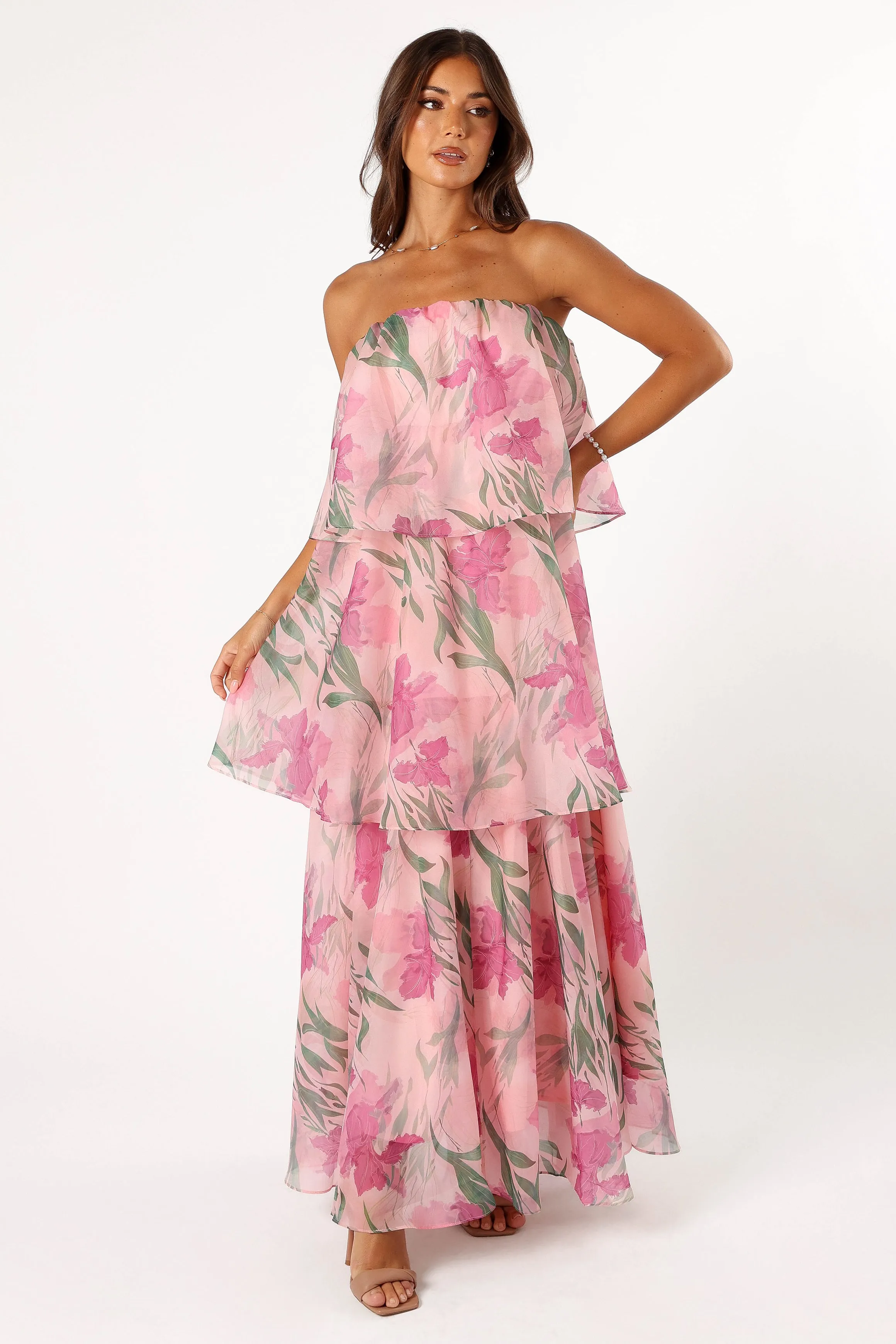 Bloom Strapless Maxi Dress - Pink Floral sold by Petal & Pup product image thumbnail 4