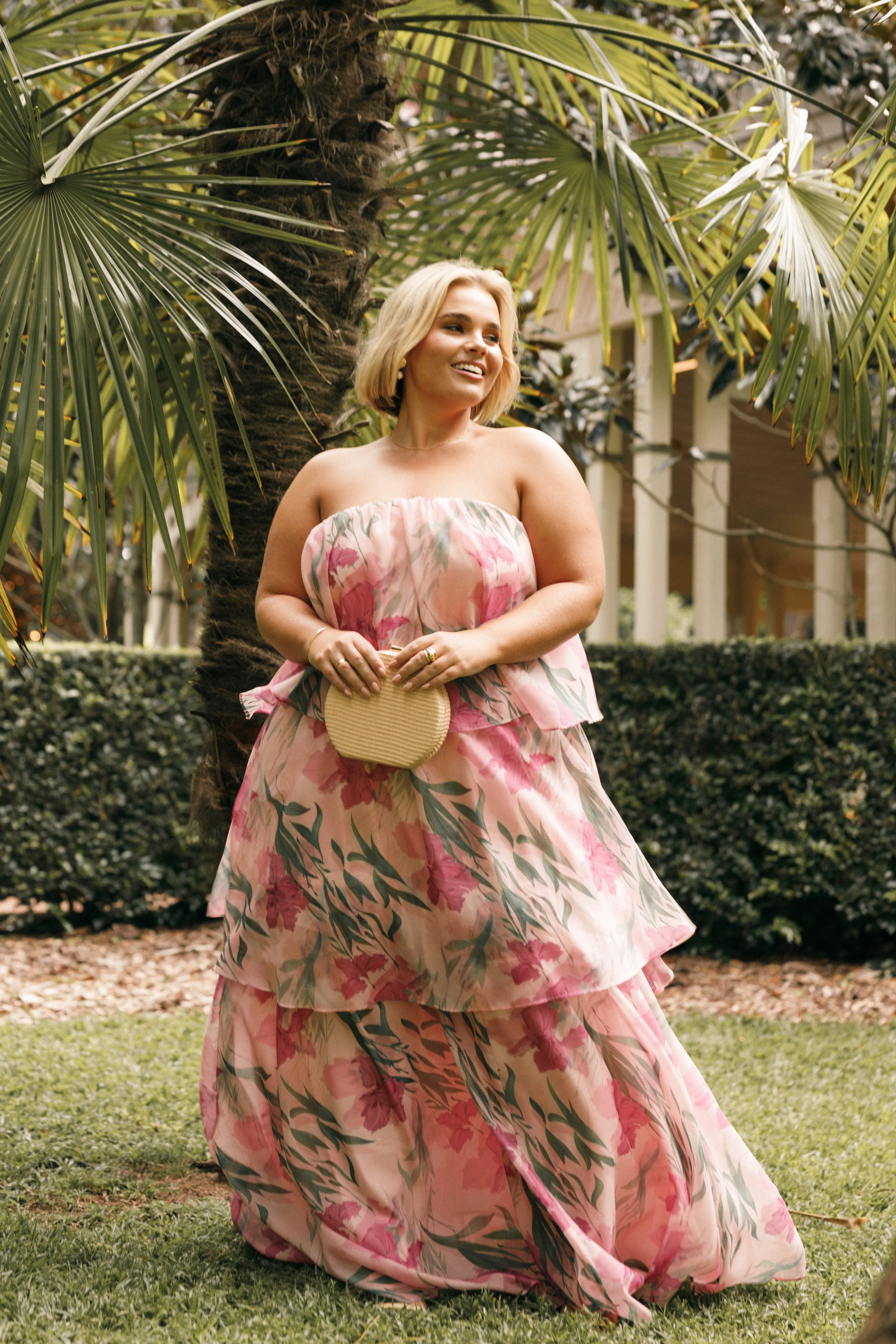 Bloom Strapless Maxi Dress - Pink Floral sold by Petal & Pup product image thumbnail 3