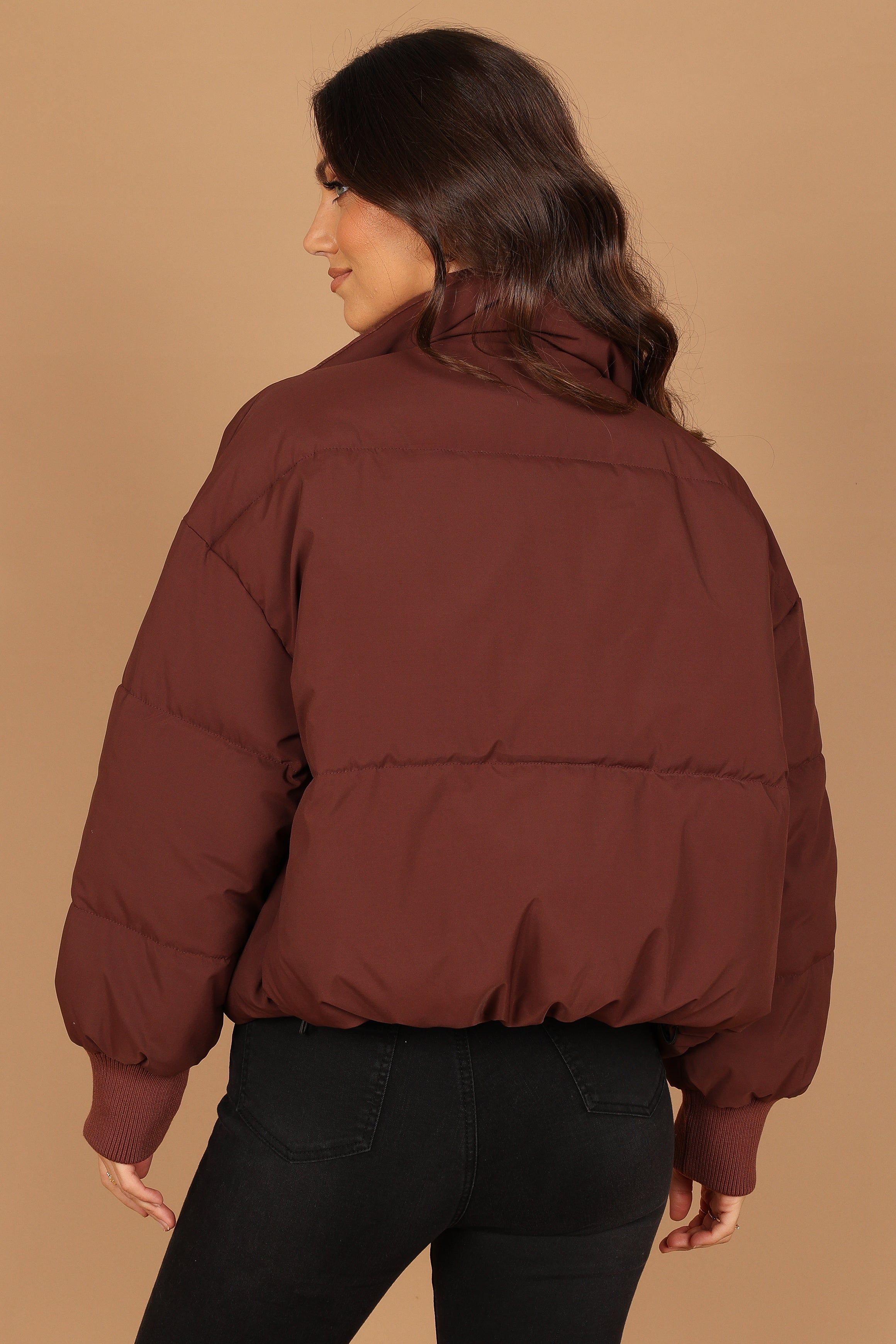 Edric Puffer Jacket - Chocolate Brown sold by Petal & Pup product image thumbnail 2