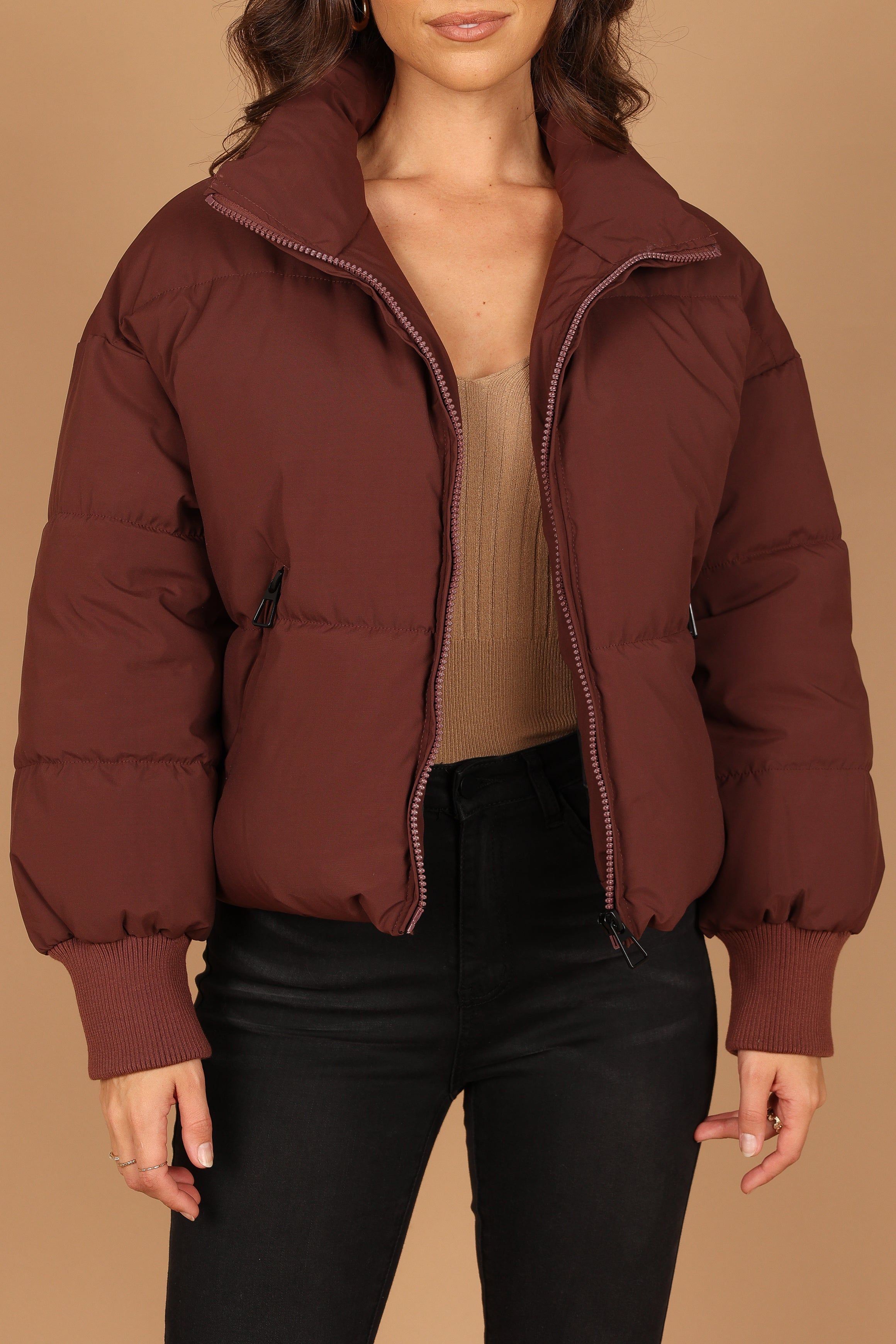 Edric Puffer Jacket - Chocolate Brown sold by Petal & Pup product image thumbnail 3