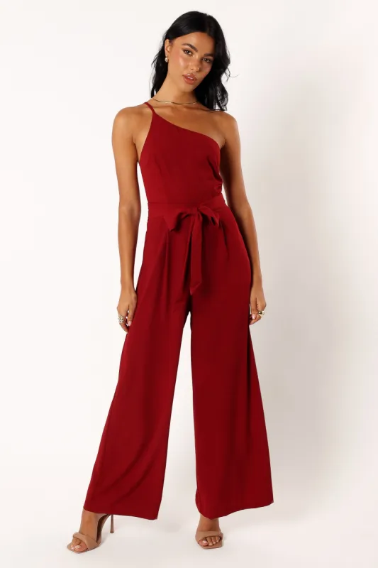 Leyton Jumpsuit - Burgundy sold by Petal & Pup