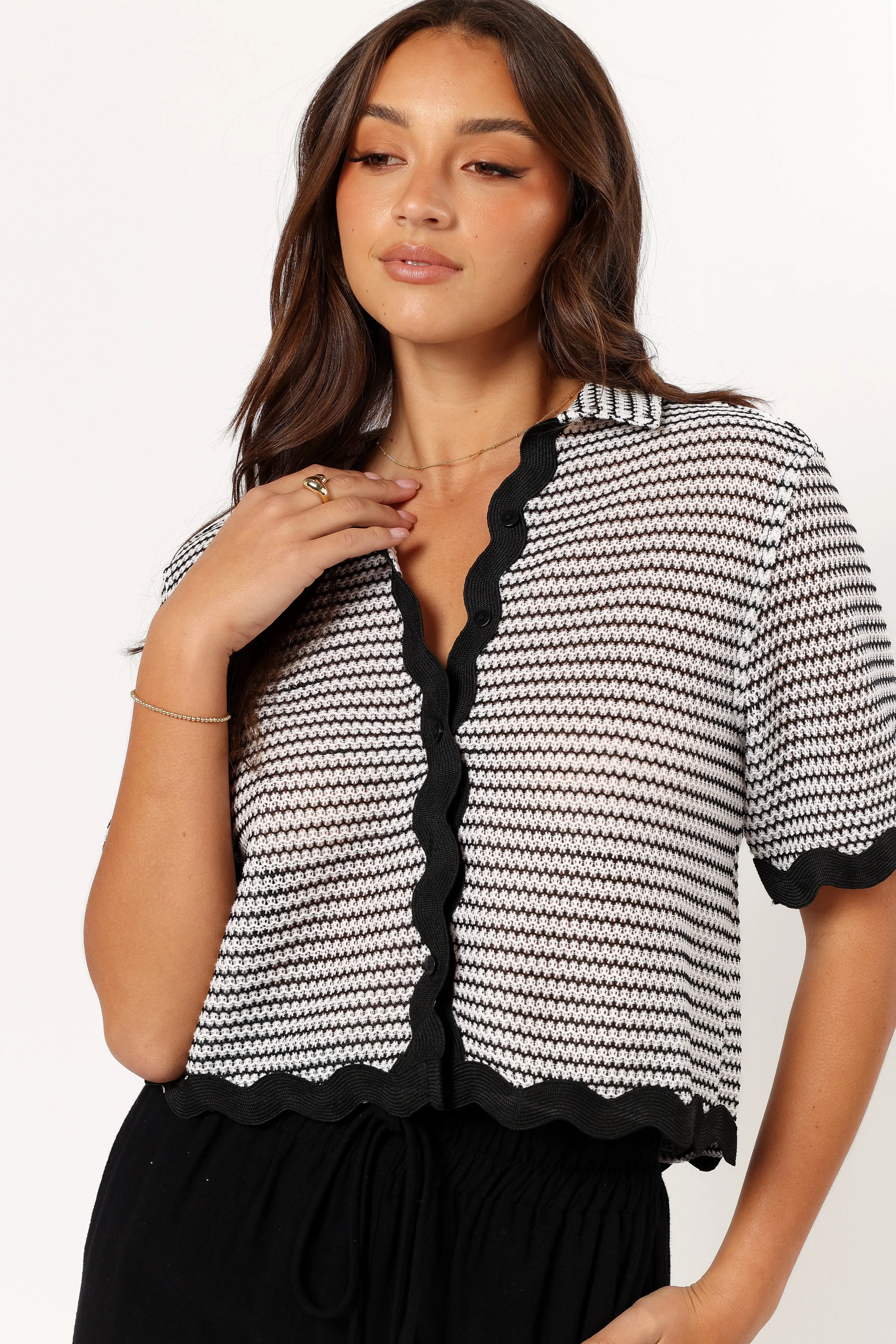 Giada Top - Black White sold by Petal & Pup product image thumbnail 3