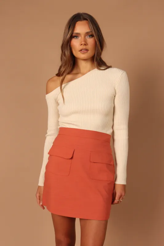 Manhattan Mini Skirt - Rust sold by Petal & Pup