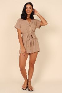 Esra Romper - Mocha sold by Petal & Pup