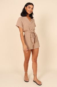 Esra Romper - Mocha sold by Petal & Pup