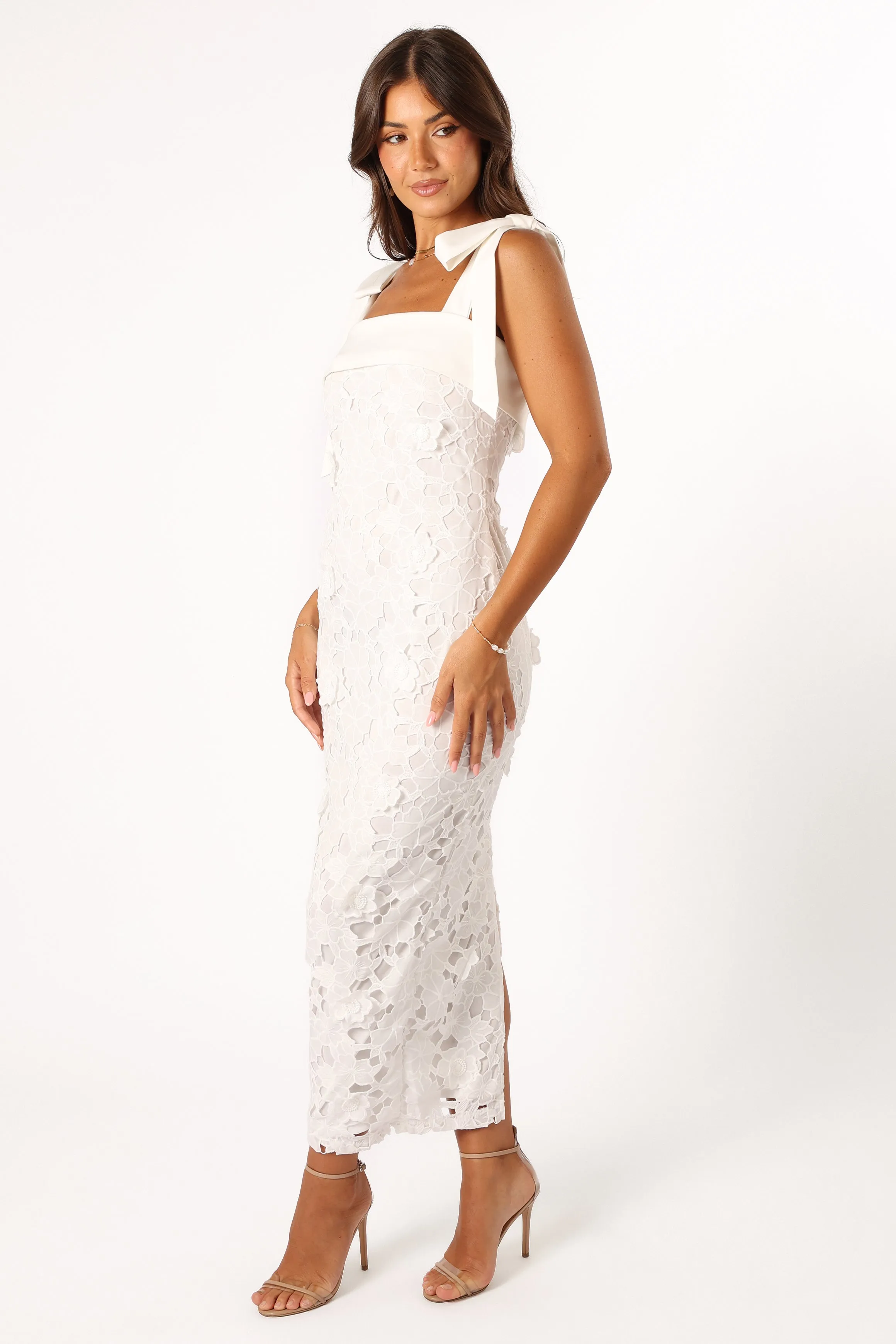 Emersyn Midi Lace Dress - White sold by Petal & Pup product image thumbnail 3