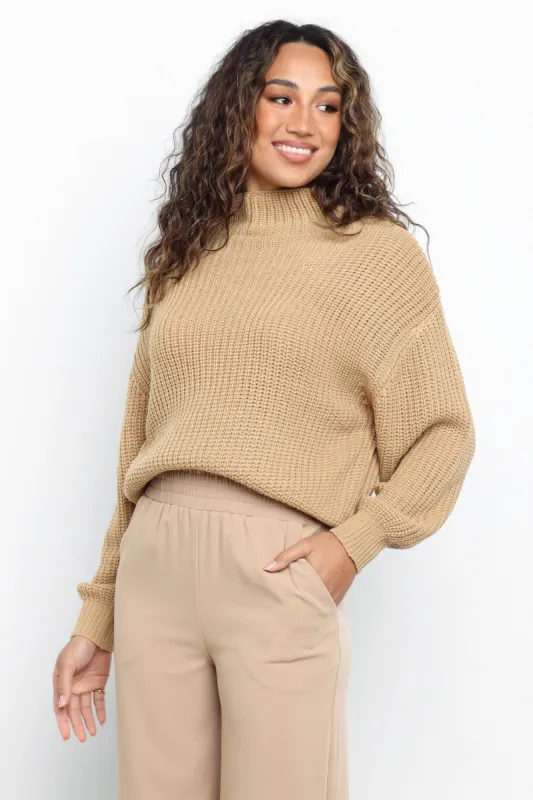 Sari Knit Sweater - Camel sold by Petal & Pup