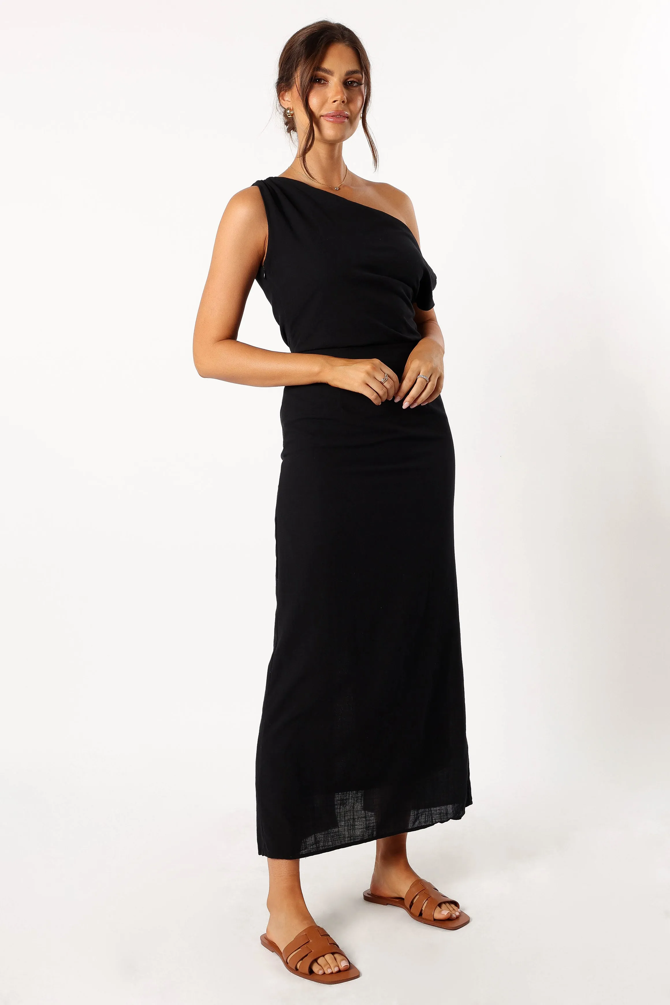 Cosma Off Shoulder Maxi Dress - Black sold by Petal & Pup product image thumbnail 2