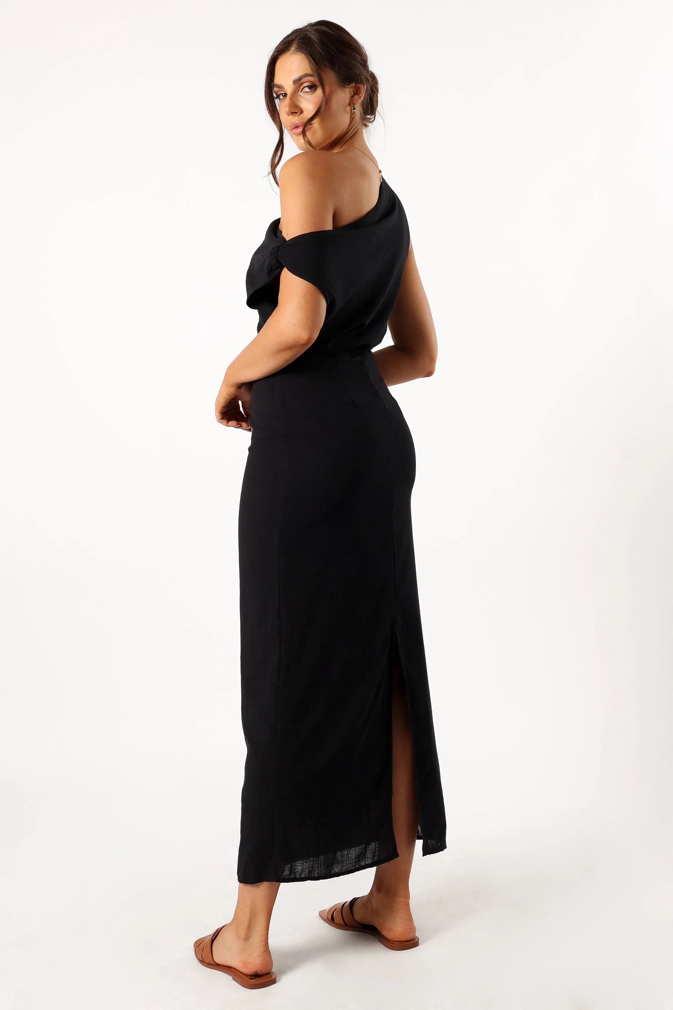 Cosma Off Shoulder Maxi Dress - Black sold by Petal & Pup product image thumbnail 3