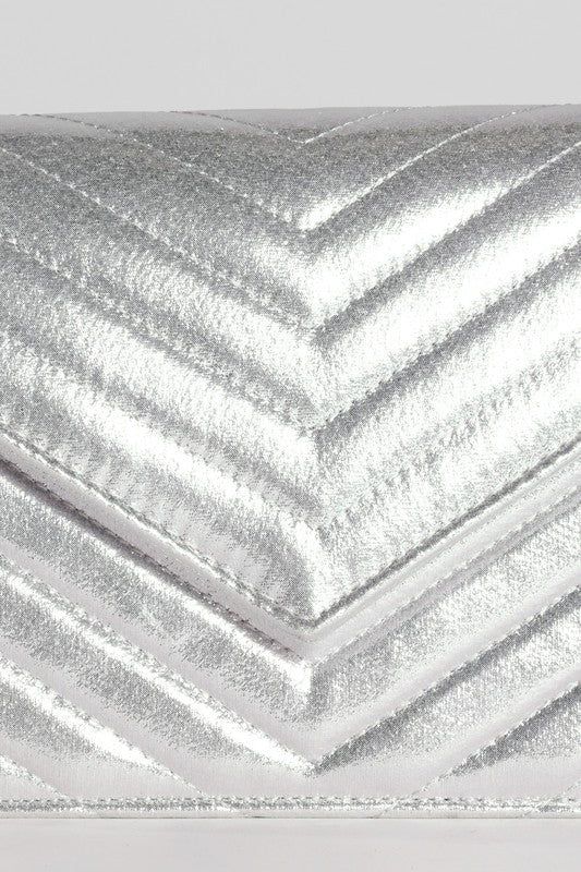 Metallic Crossbody Bag - Silver sold by Petal & Pup product image thumbnail 3