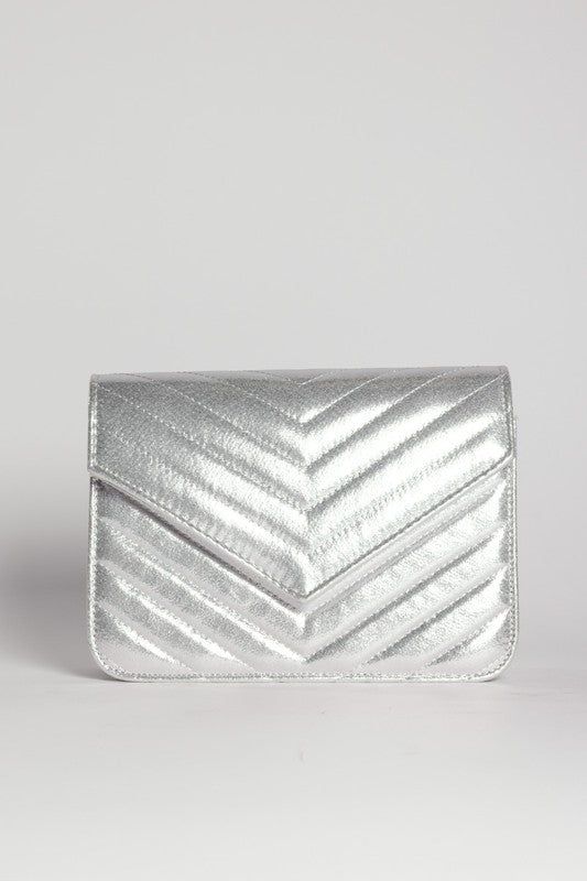 Metallic Crossbody Bag - Silver sold by Petal & Pup product image thumbnail 2