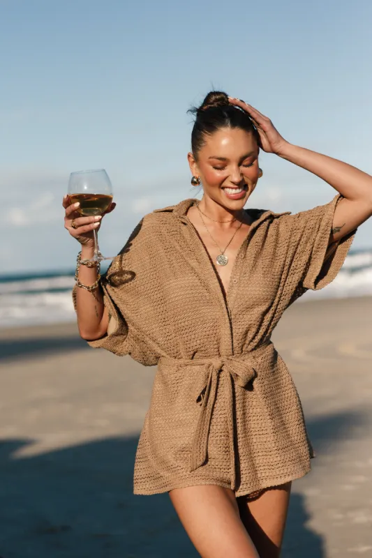 Culpo Romper - Mocha sold by Petal & Pup