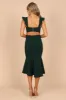 Yvonne Hi Lo Midi Dress - Emerald sold by Petal & Pup