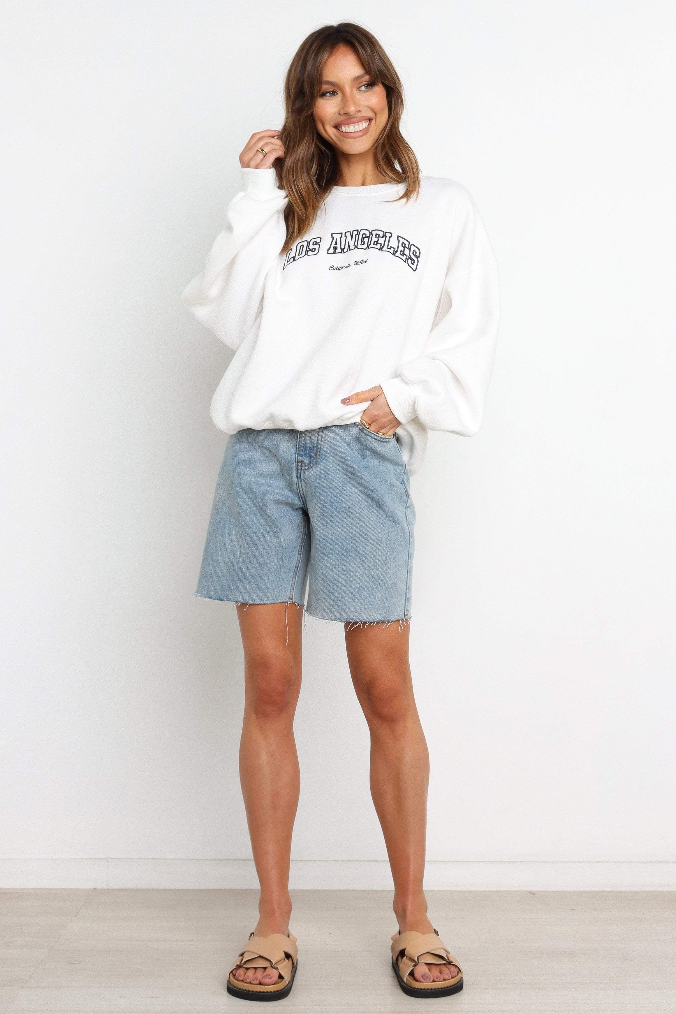 LA Sweater - White sold by Petal & Pup product image thumbnail 7