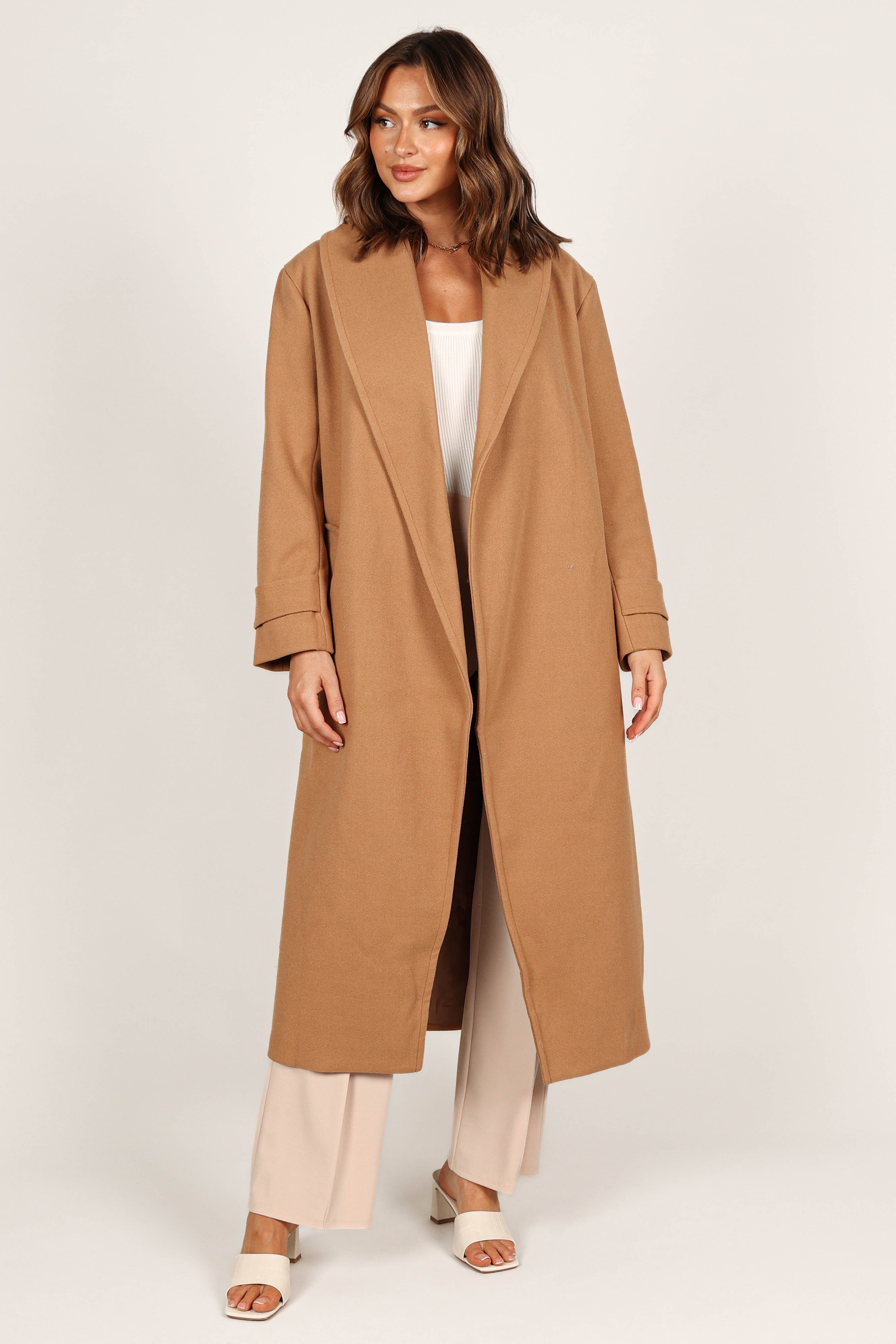 Emersyn Tie Front Coat - Camel sold by Petal & Pup product image thumbnail 5