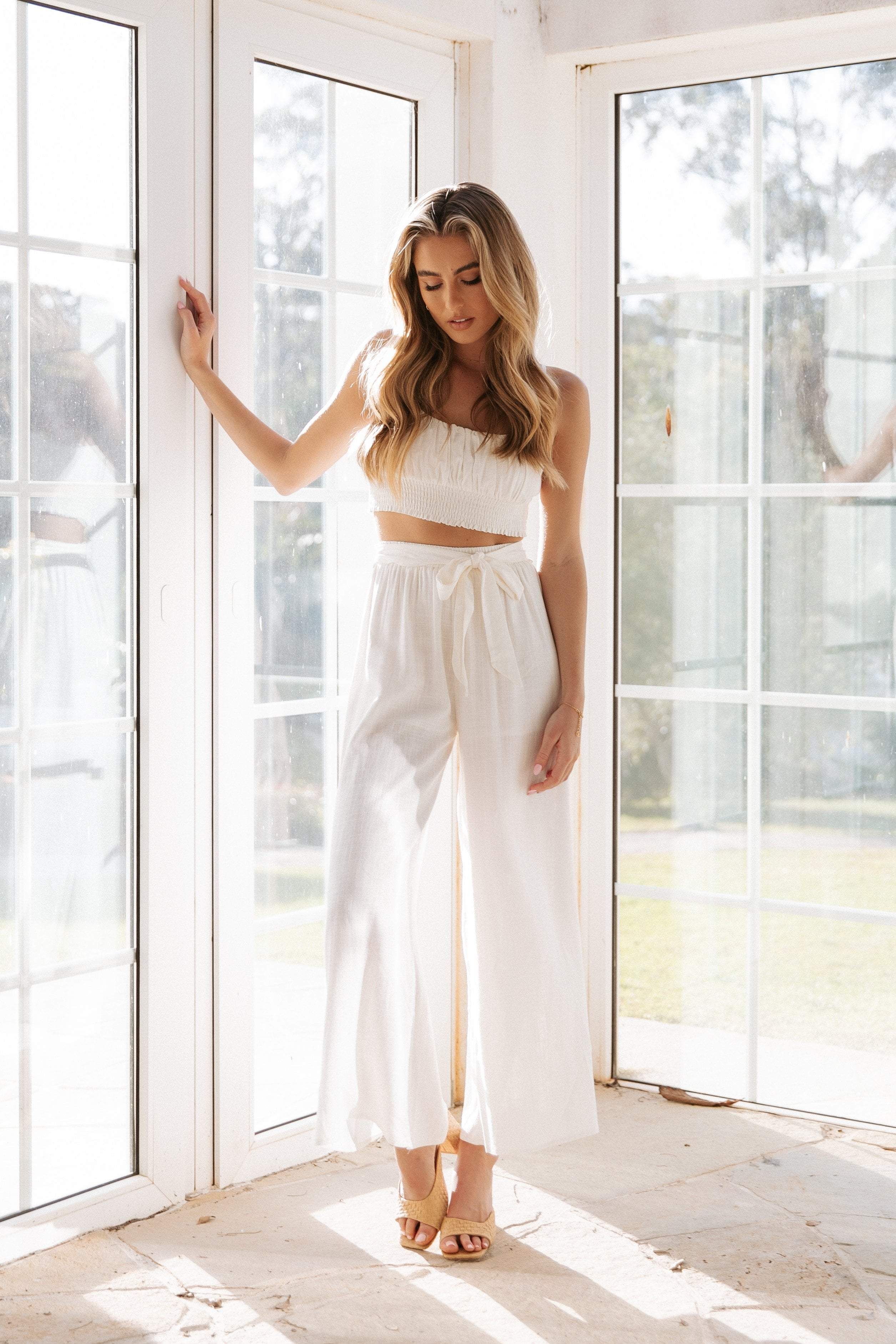 Koma Pants - White sold by Petal & Pup