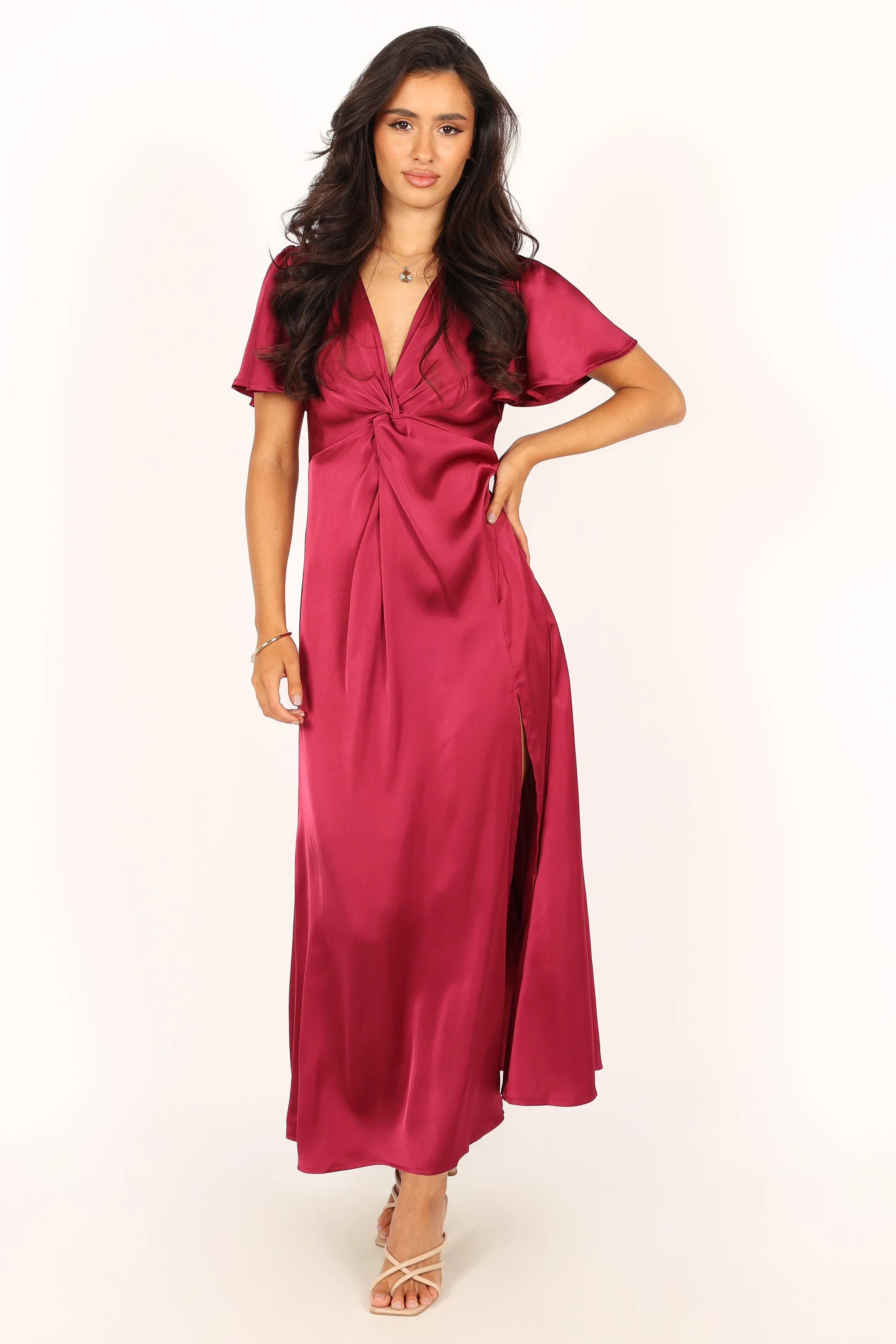 Hathaway Midi Dress - Berry sold by Petal & Pup product image thumbnail 4