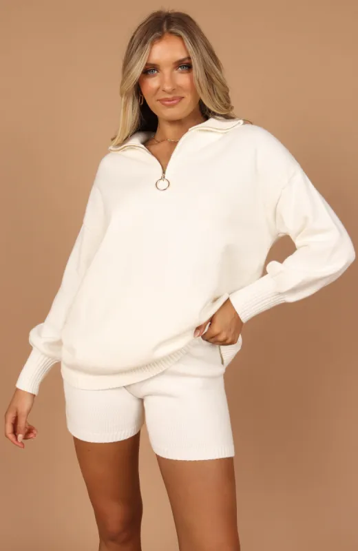 Whistler Knit Shorts - White sold by Petal & Pup