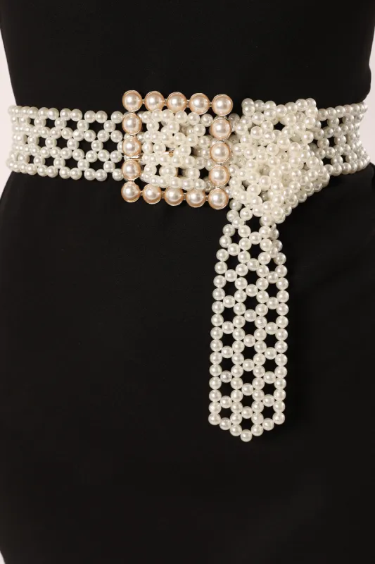 Roman Statement Belt - Pearl sold by Petal & Pup