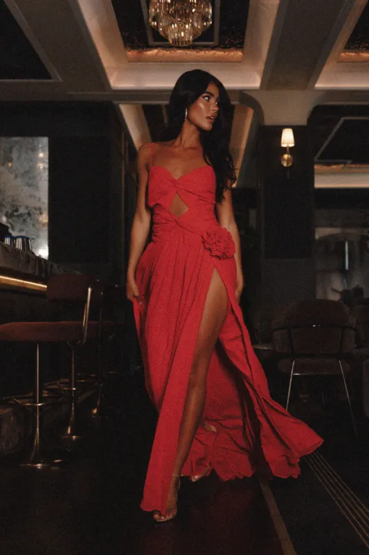 Danika Maxi Dress - Red sold by Petal & Pup