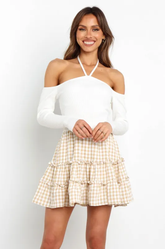 Robbie Top - White sold by Petal & Pup