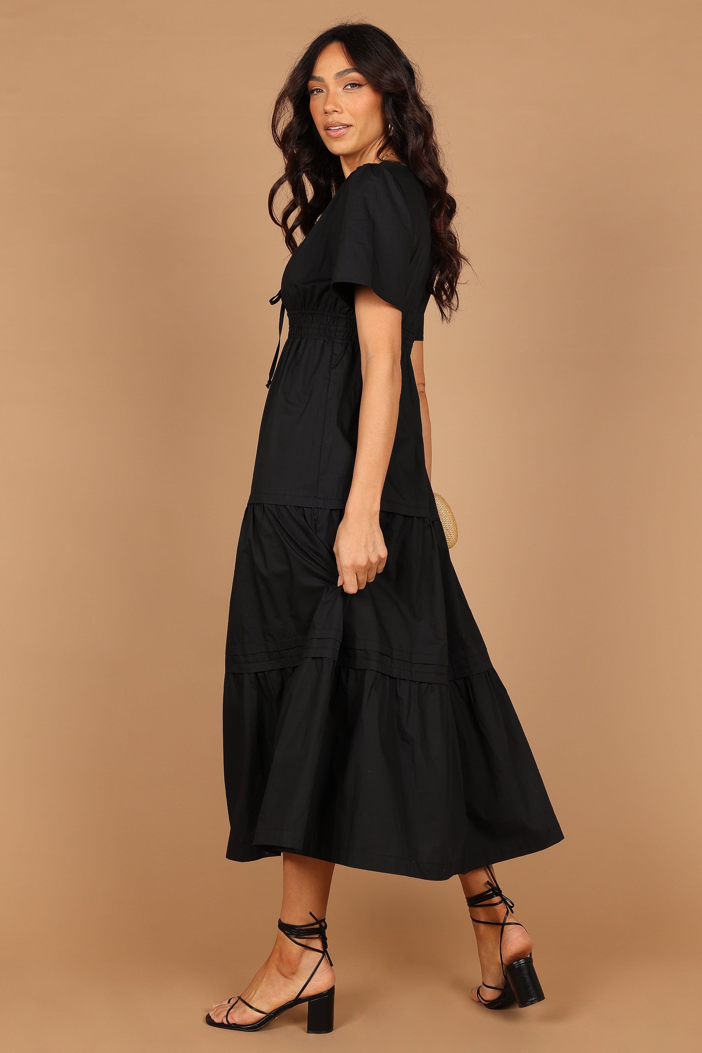 Madelyn Tiered Maxi Dress - Black sold by Petal & Pup product image thumbnail 4