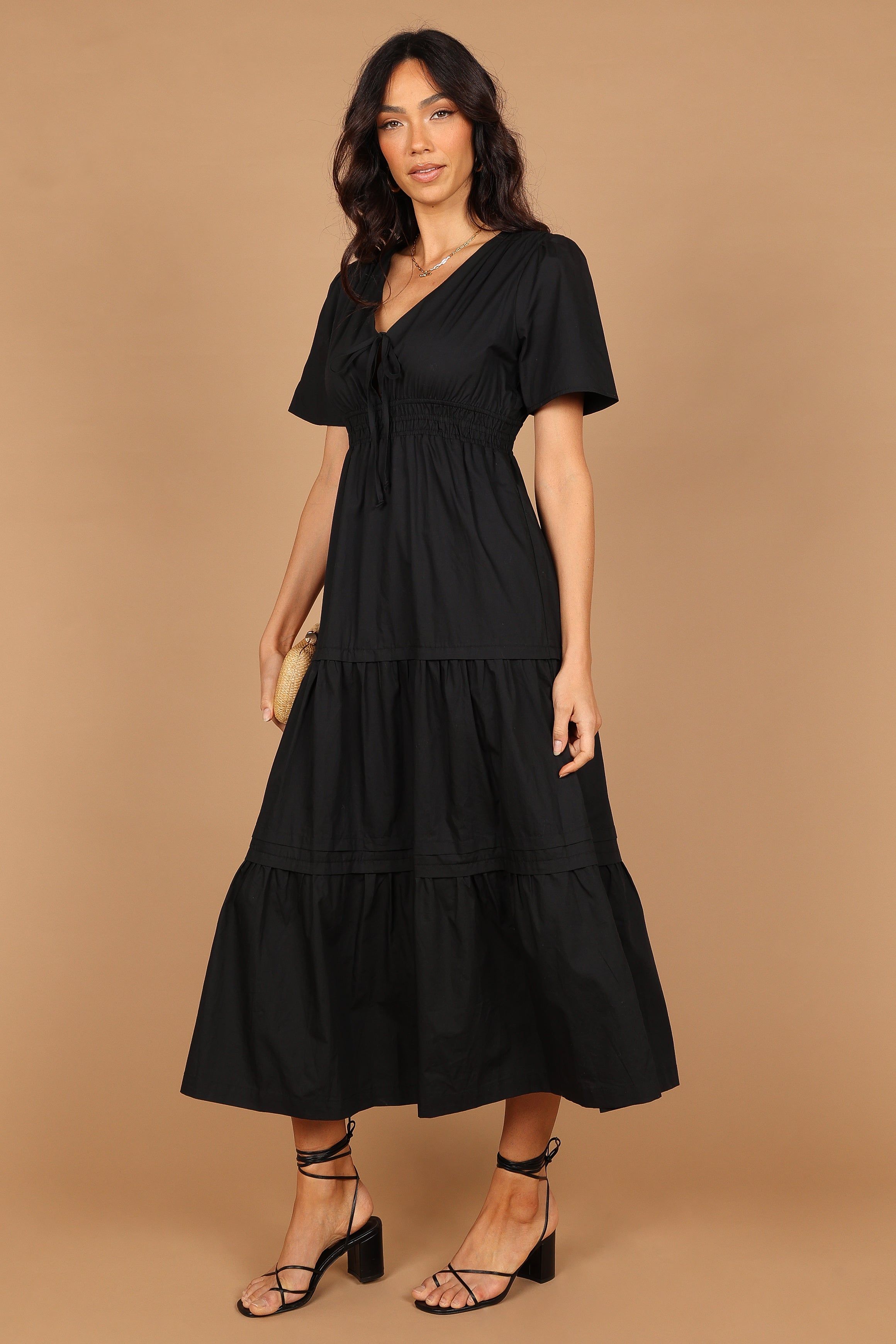 Madelyn Tiered Maxi Dress - Black sold by Petal & Pup product image thumbnail 3