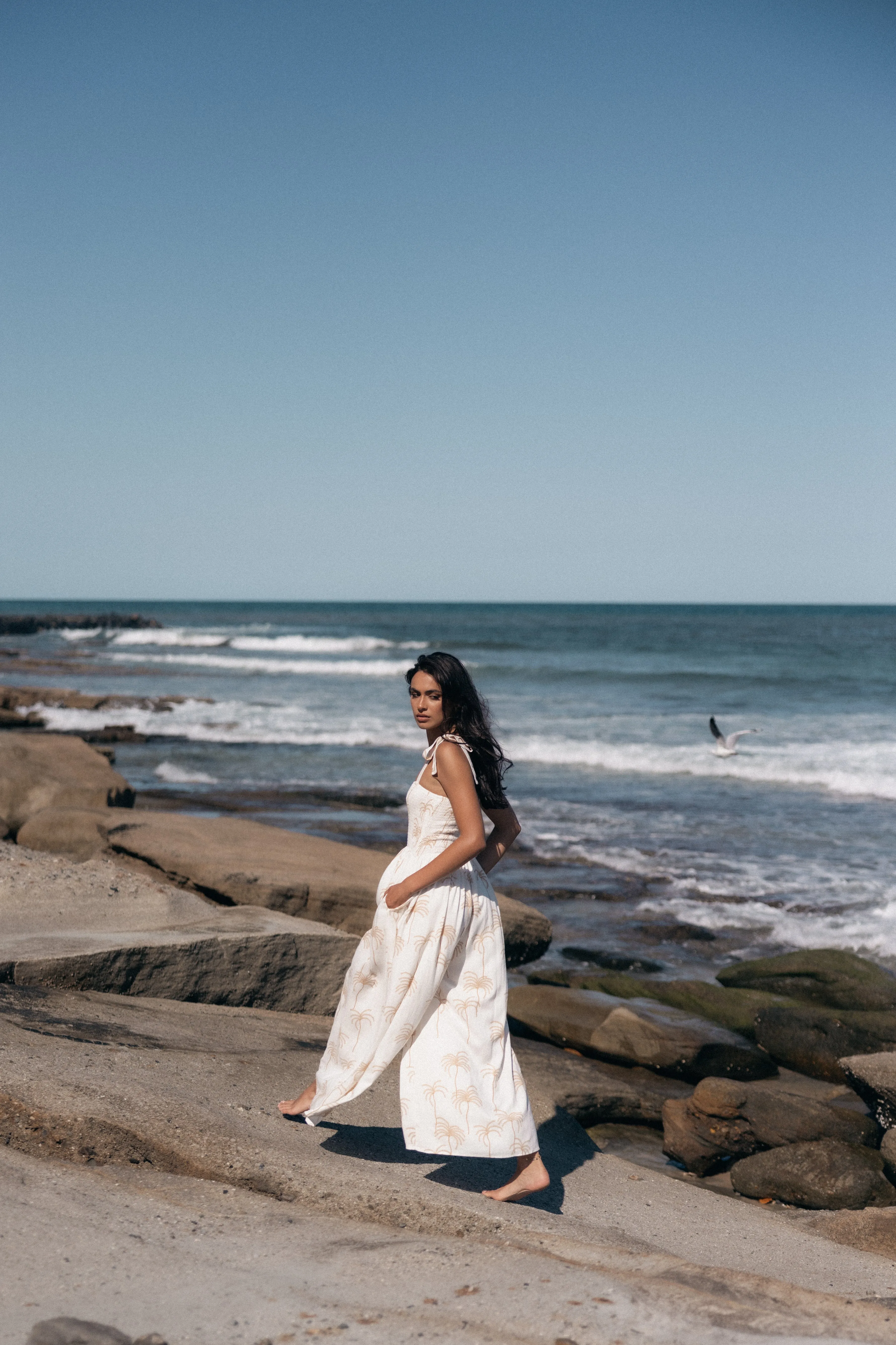 Ginelle Jumpsuit - White Print sold by Petal & Pup product image thumbnail 3