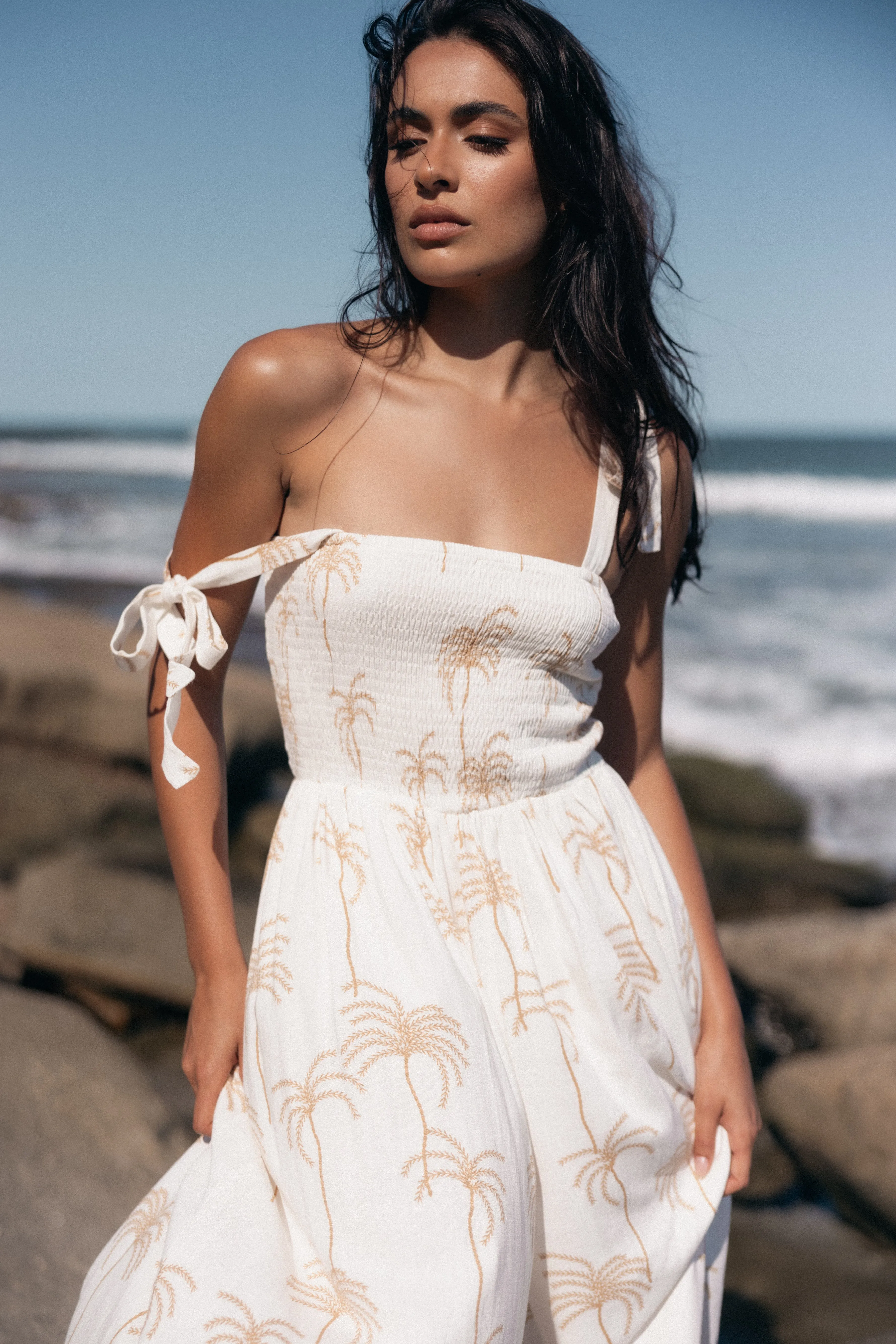 Ginelle Jumpsuit - White Print sold by Petal & Pup product image thumbnail 2