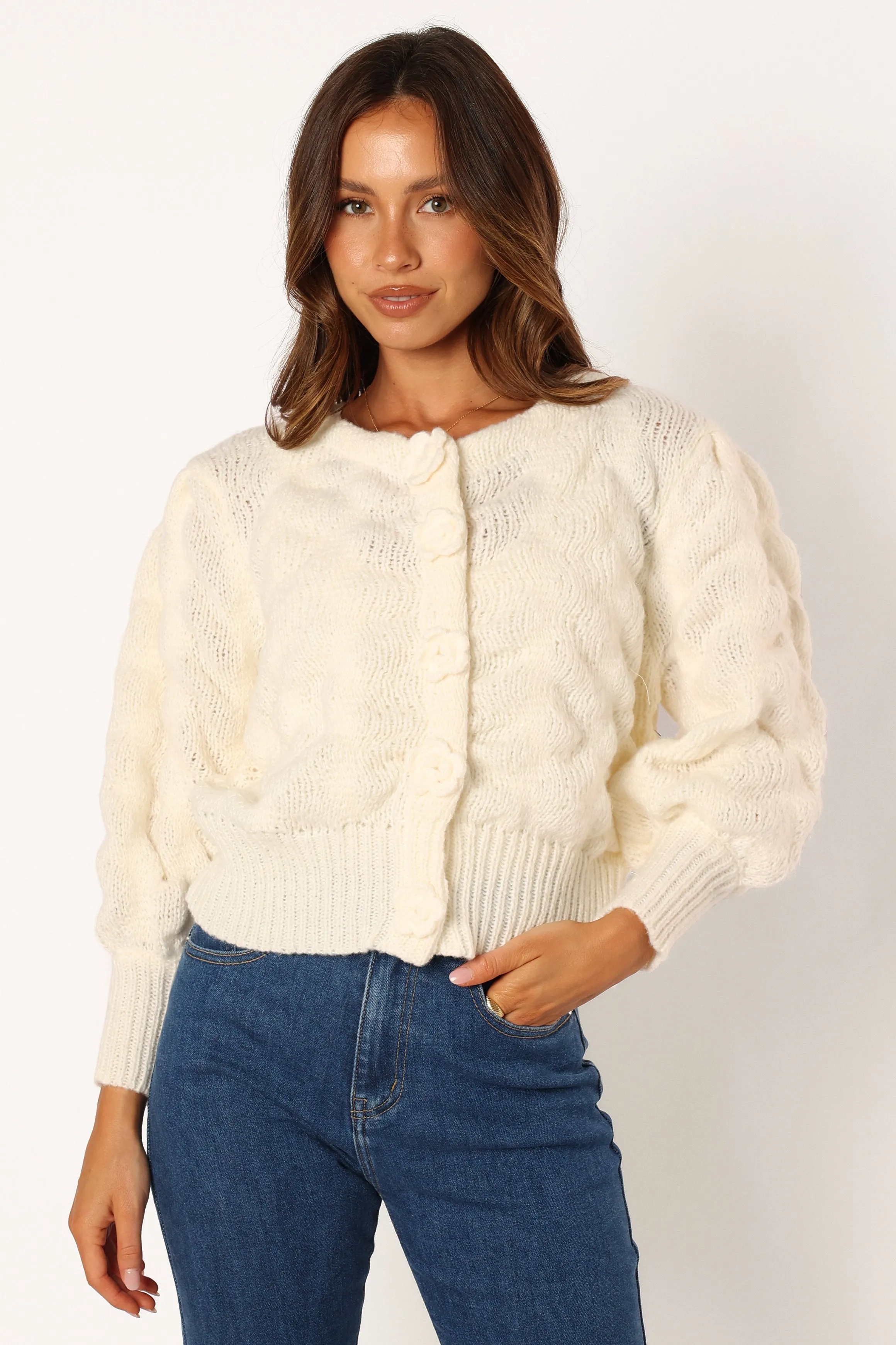 Kenia Cardigan - Ivory sold by Petal & Pup product image thumbnail 5