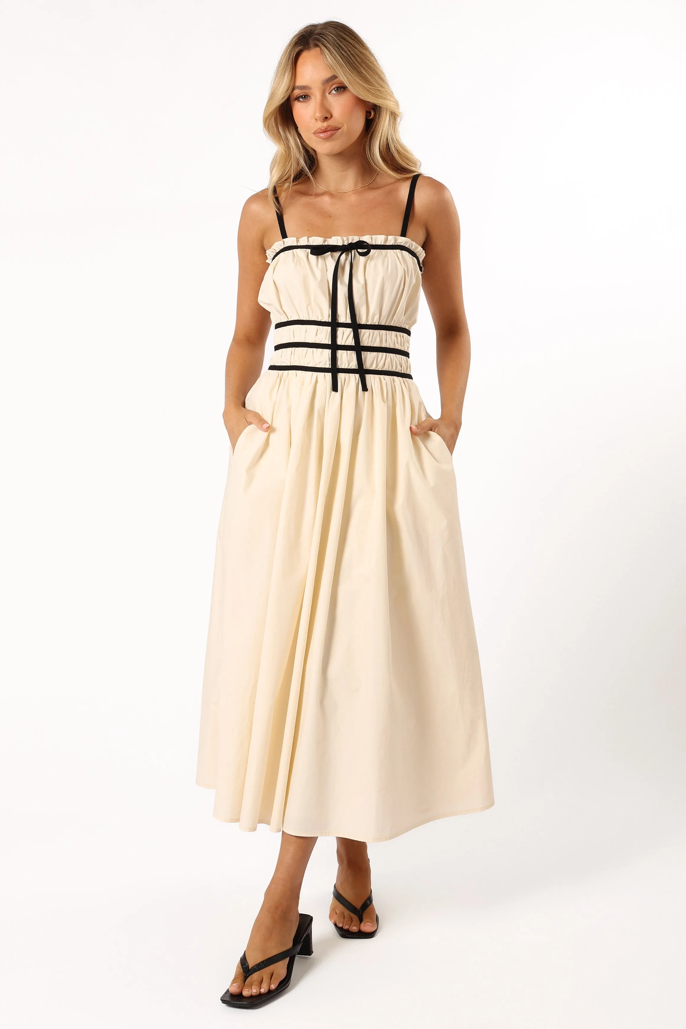 Adi Midi Dress - Cream sold by Petal & Pup