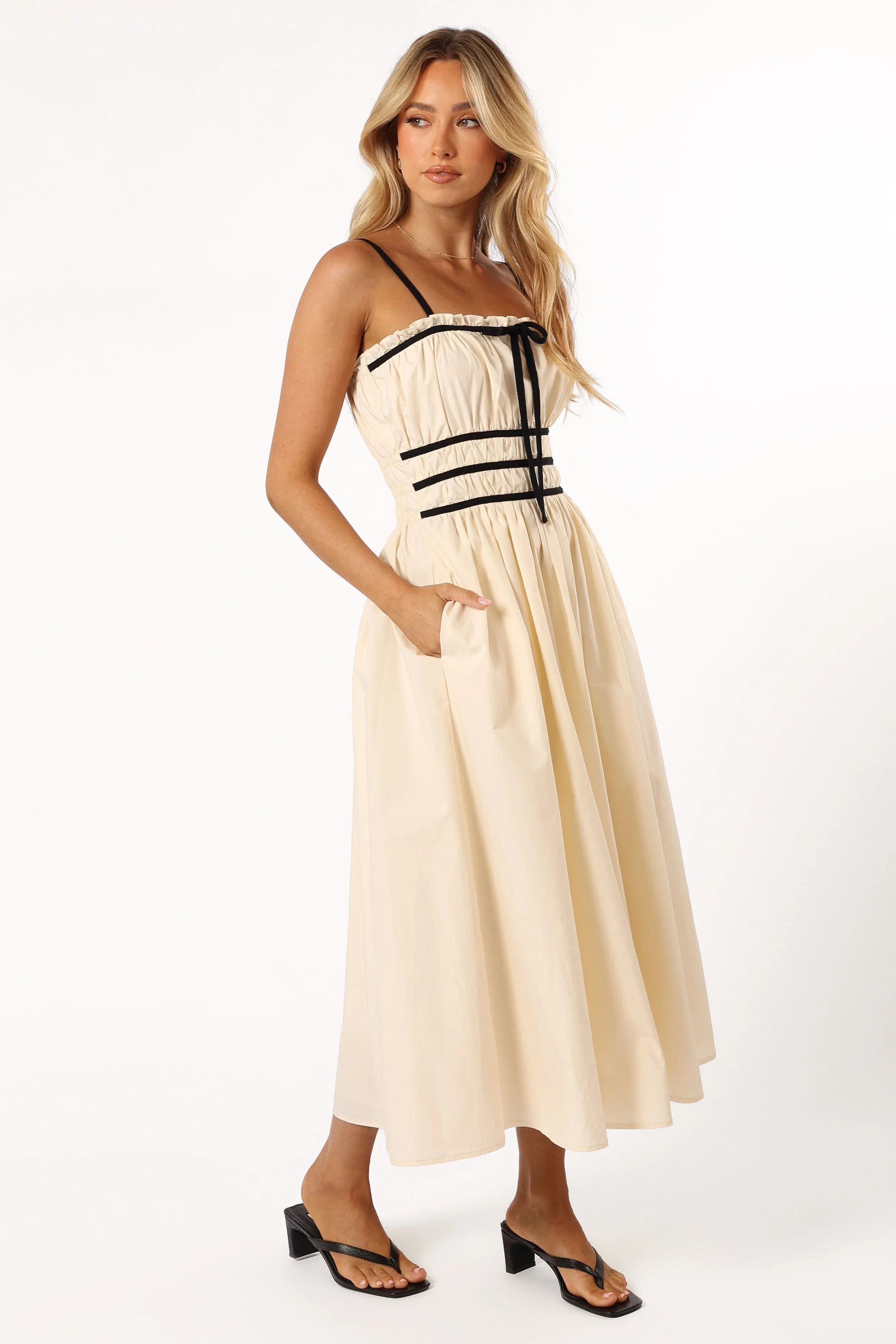 Adi Midi Dress - Cream sold by Petal & Pup product image thumbnail 5