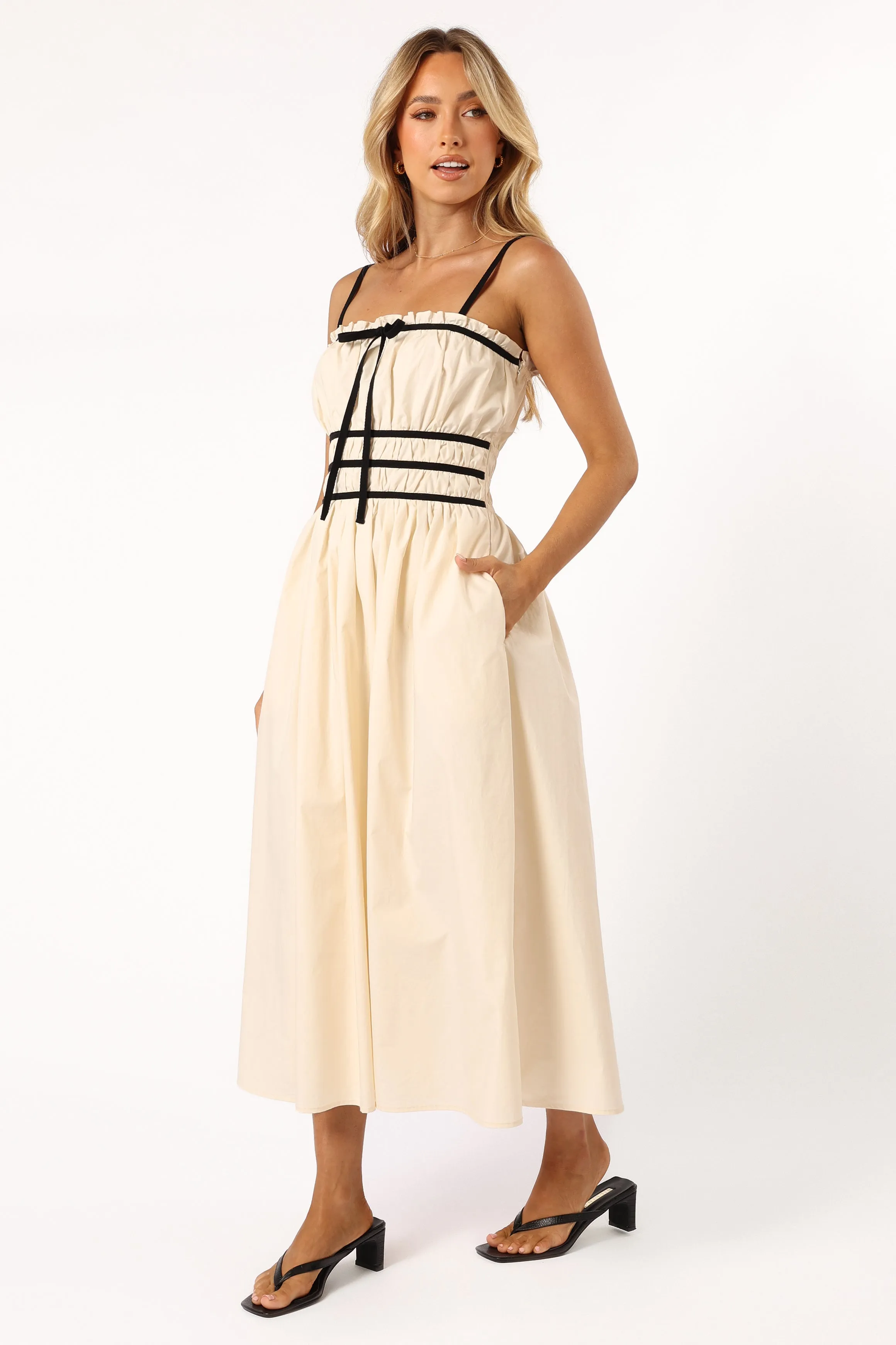 Adi Midi Dress - Cream sold by Petal & Pup product image thumbnail 3