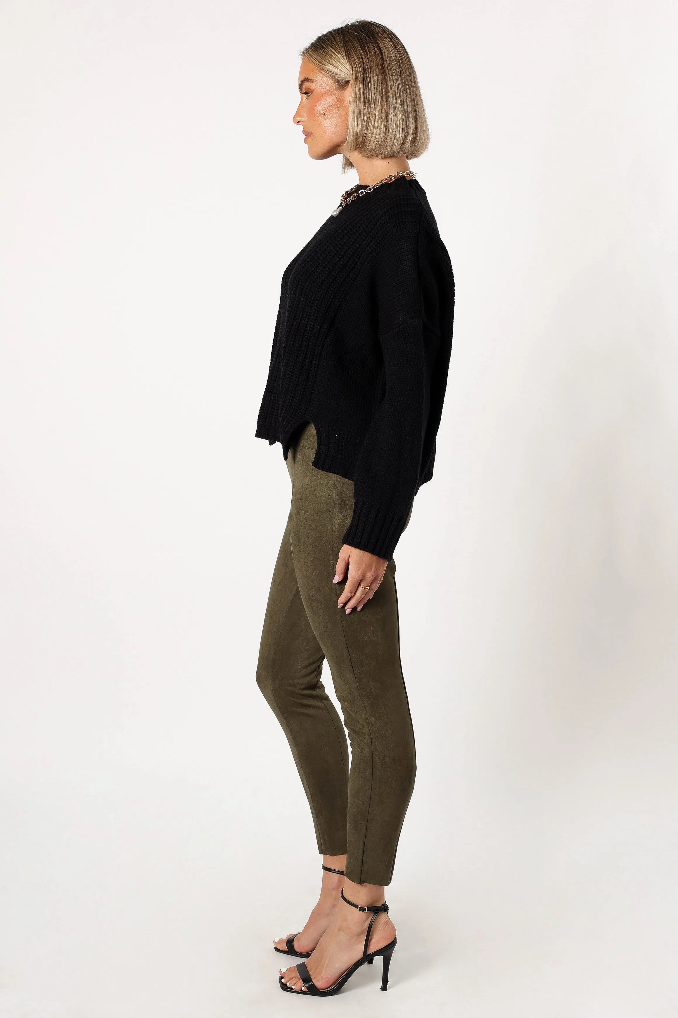 Morgan Suede Look Legging - Olive sold by Petal & Pup product image thumbnail 2