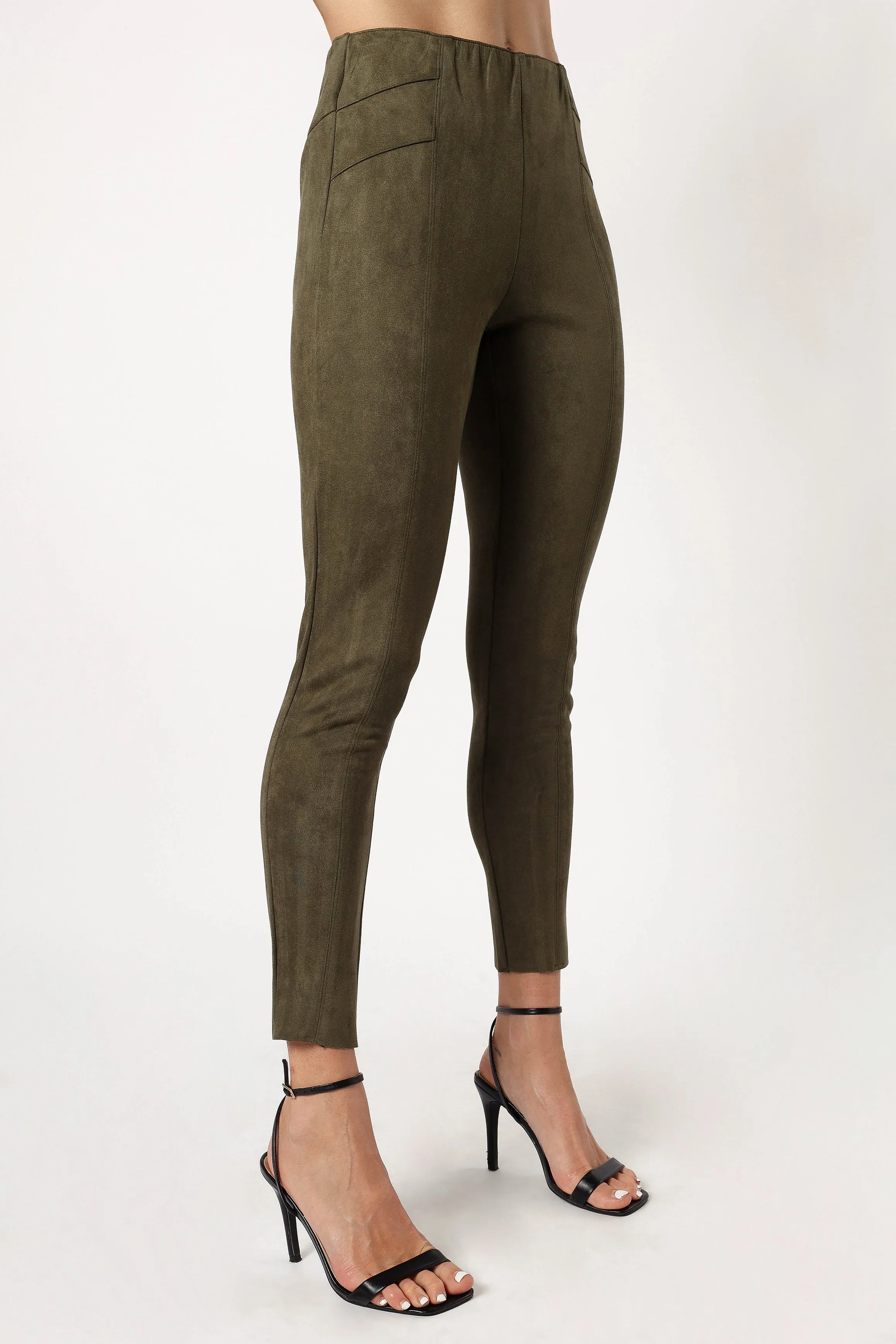 Morgan Suede Look Legging - Olive sold by Petal & Pup product image thumbnail 5