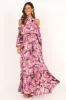 Hilary Pleated Maxi Dress - Pink Floral sold by Petal & Pup
