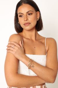 Ruby Bracelet Set - Gold sold by Petal & Pup